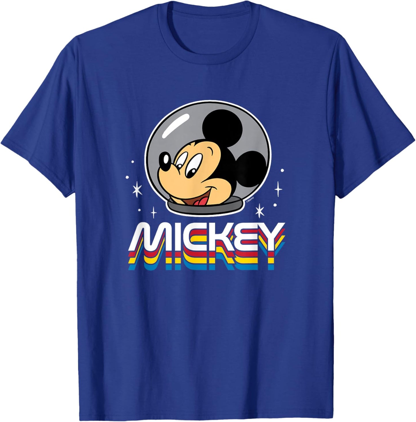 Mickey Mouse - Retro Space T-Shirt - T-Shirt | Royal