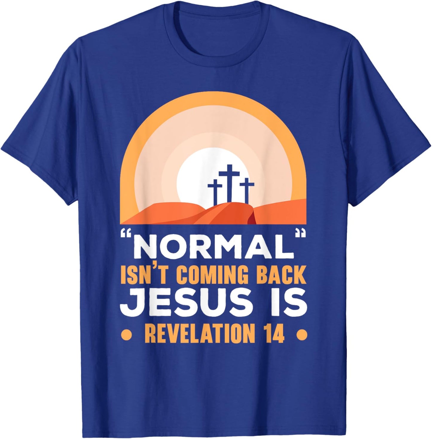 Normal Isn't Coming Back Jesus Is Christian Believer T-Shirt - T-Shirt | Royal