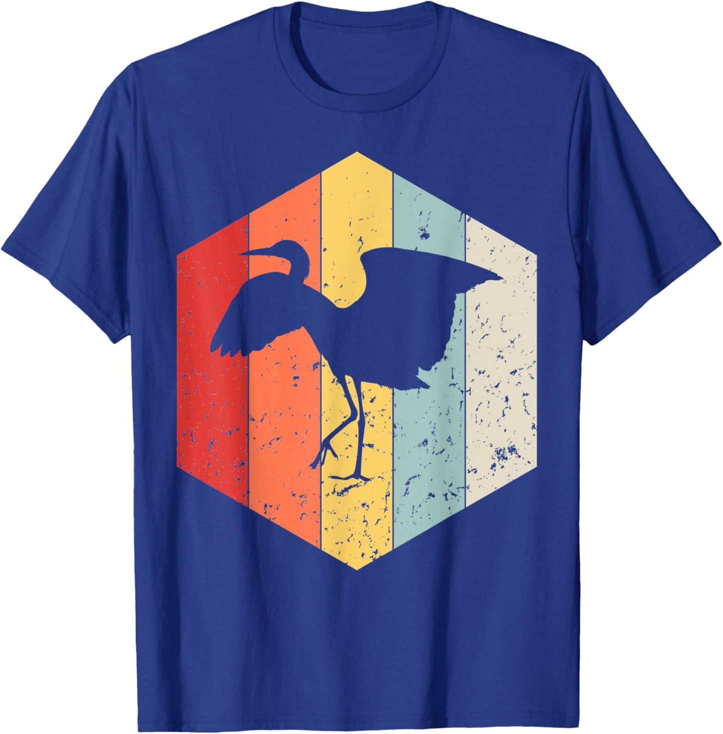 Egret Gird Retro Vintage T-Shirt - T-Shirt | Royal