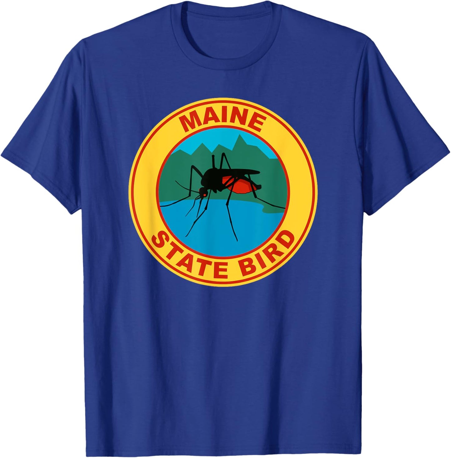 Funny Maine Mosquito State Bird T-Shirt - T-Shirt | Royal