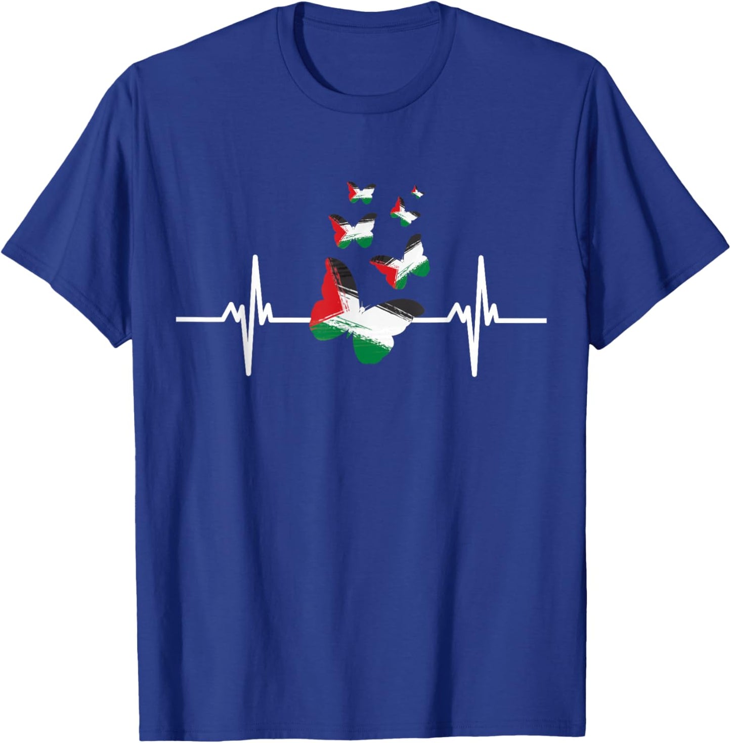 Palestinians Girls Butterflies Palestine Map Colors T-Shirt - T-Shirt | Royal