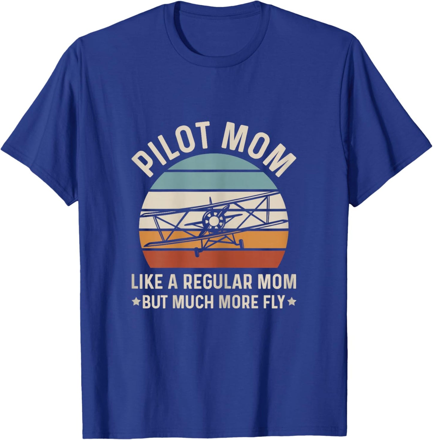 Airplane Captain Design for a Pilot Mom T-Shirt - T-Shirt | Royal