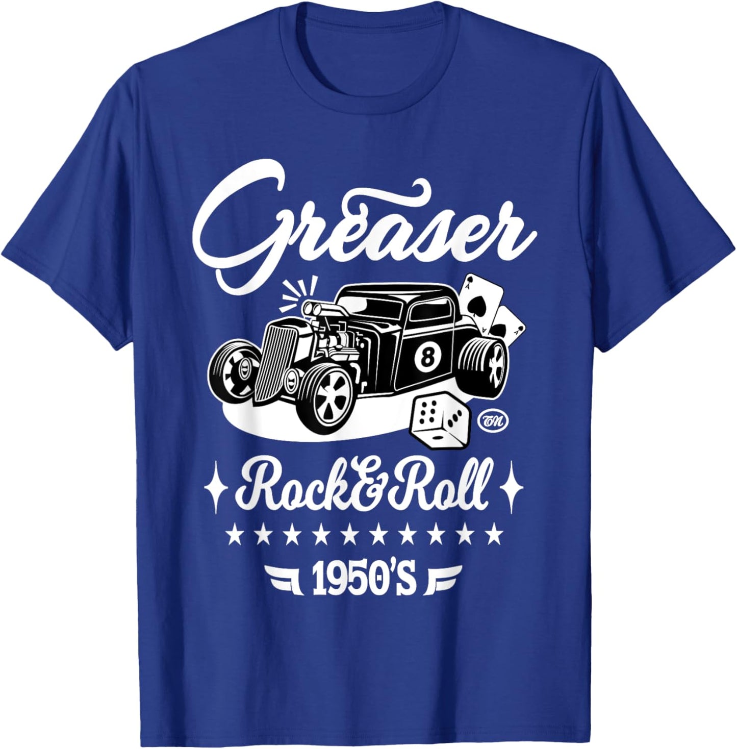 1950s Sock Hop Costume Retro 50s Vintage Rockabilly Greaser T-Shirt - T-Shirt | Royal