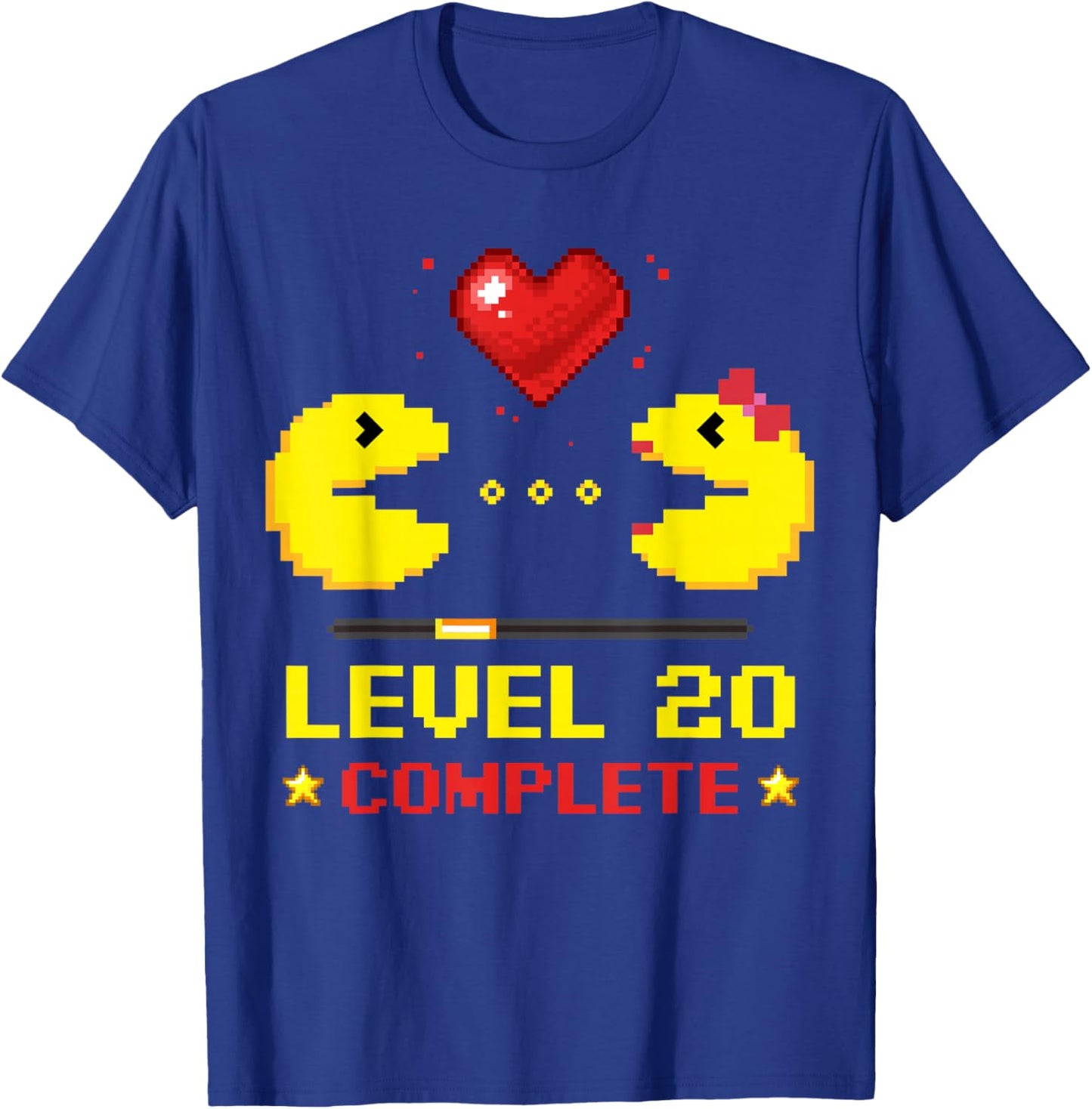 Level 20 Complete Gamers 20th Wedding Anniversary Valentines T-Shirt - T-Shirt | Royal