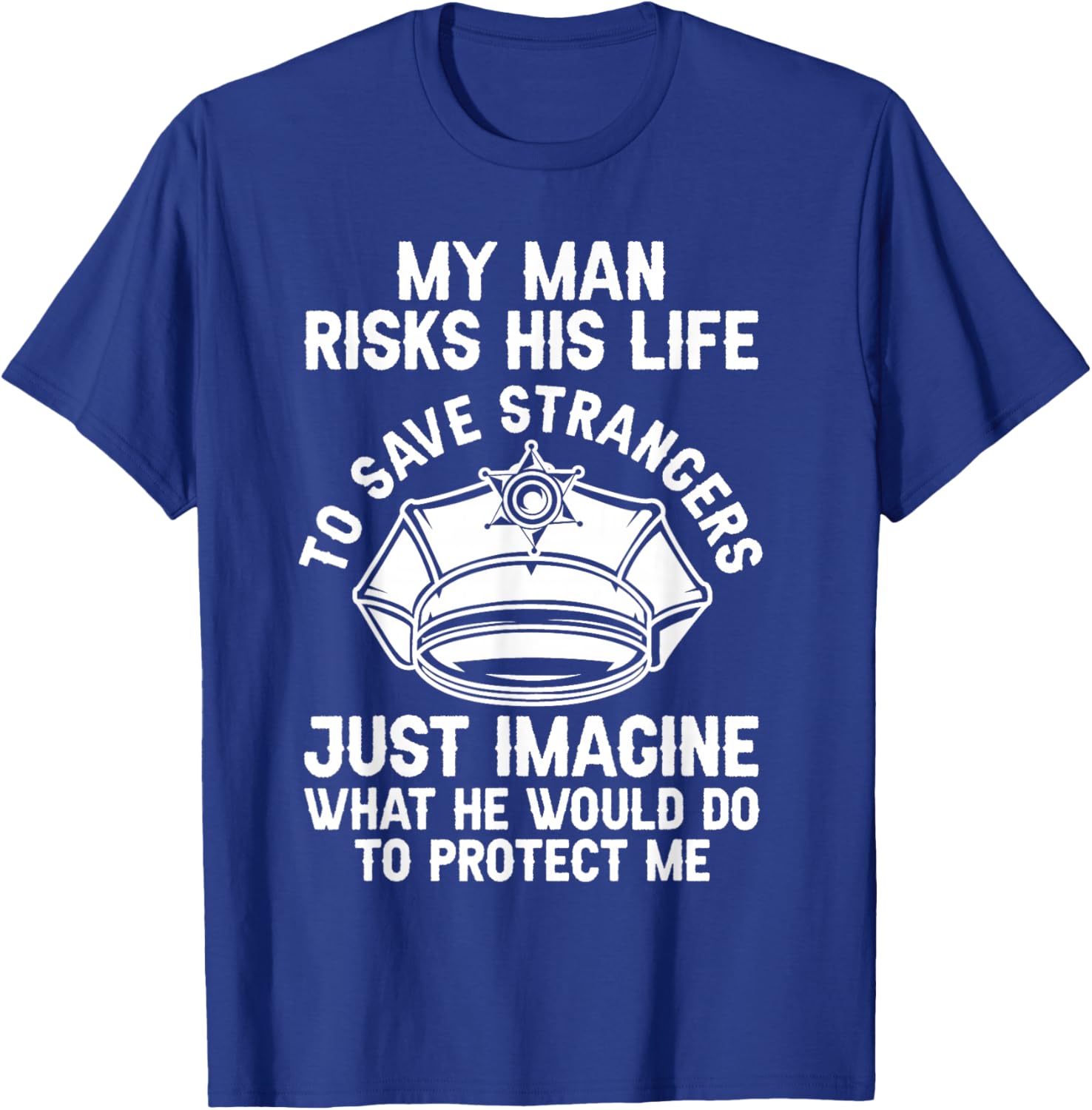 Cop Wife Police Officer T-Shirt - T-Shirt | Royal