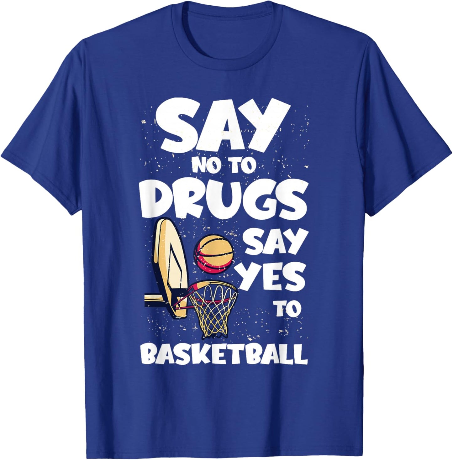 Red Ribbon Squad Week Say No To Drugs Say Yes To BasketBall T-Shirt - T-Shirt | Royal