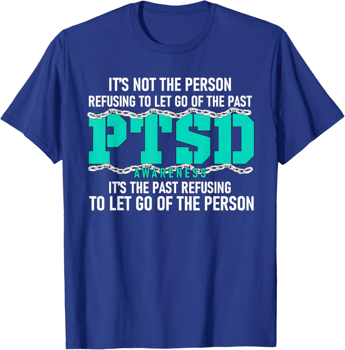 PTSD Awareness PTSD Awareness Teal Ribbon Small T-Shirt - T-Shirt | Royal