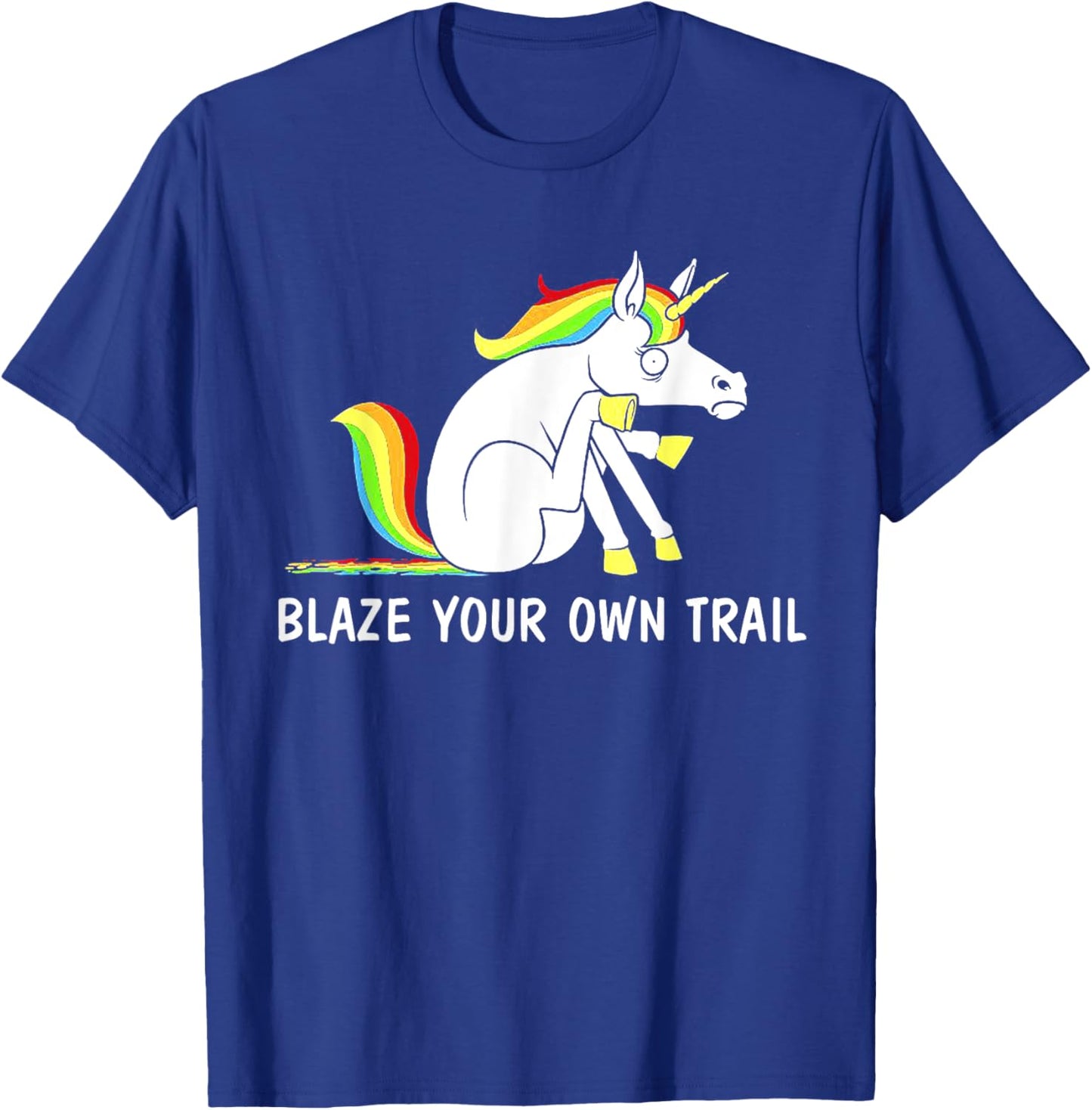 Blaze Your Own Trail Unicorn T-Shirt - T-Shirt | Royal