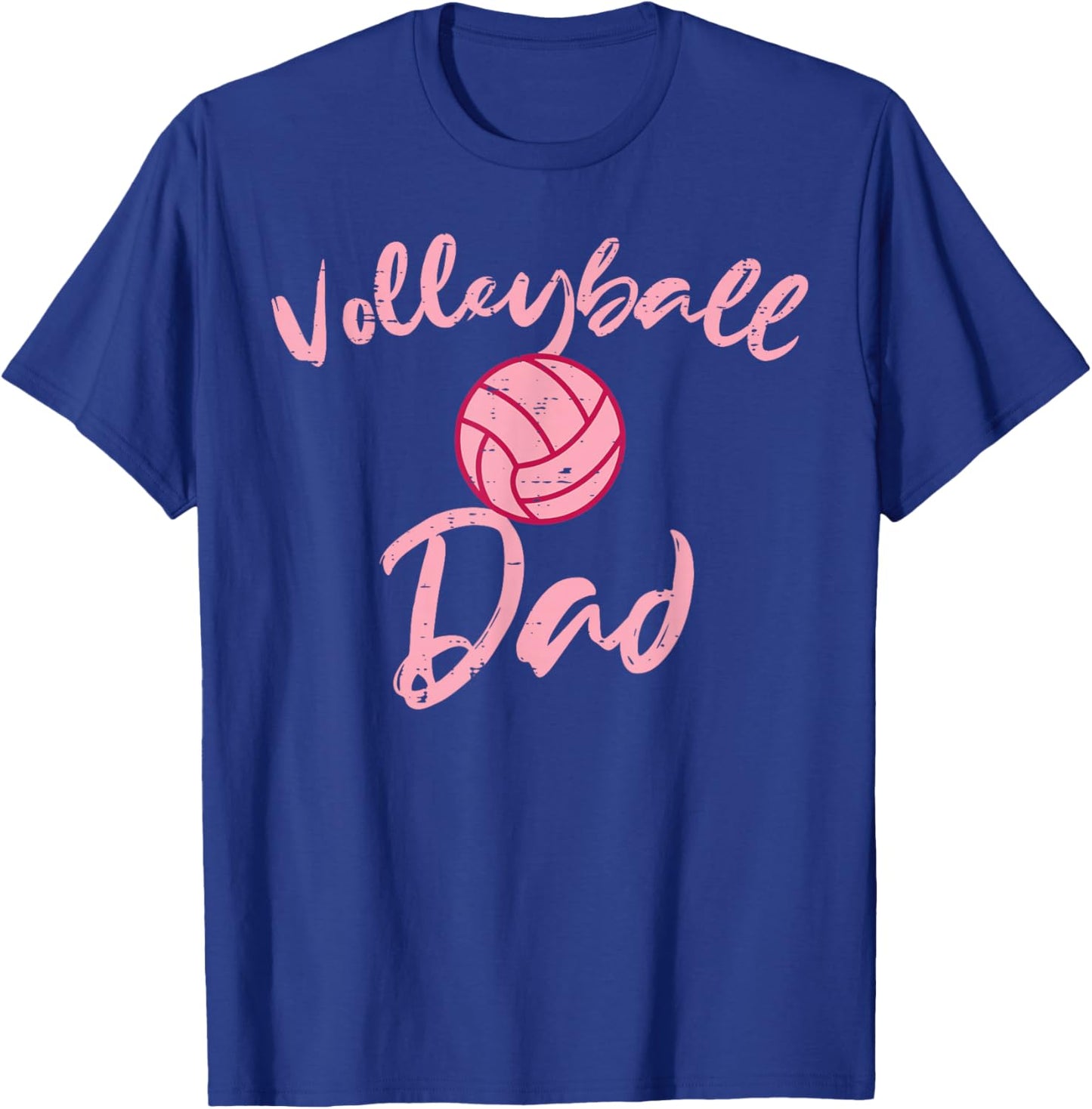 Pink Volleyball Dad Cute Family Matching Daddy Papa Men T-Shirt - T-Shirt | Royal