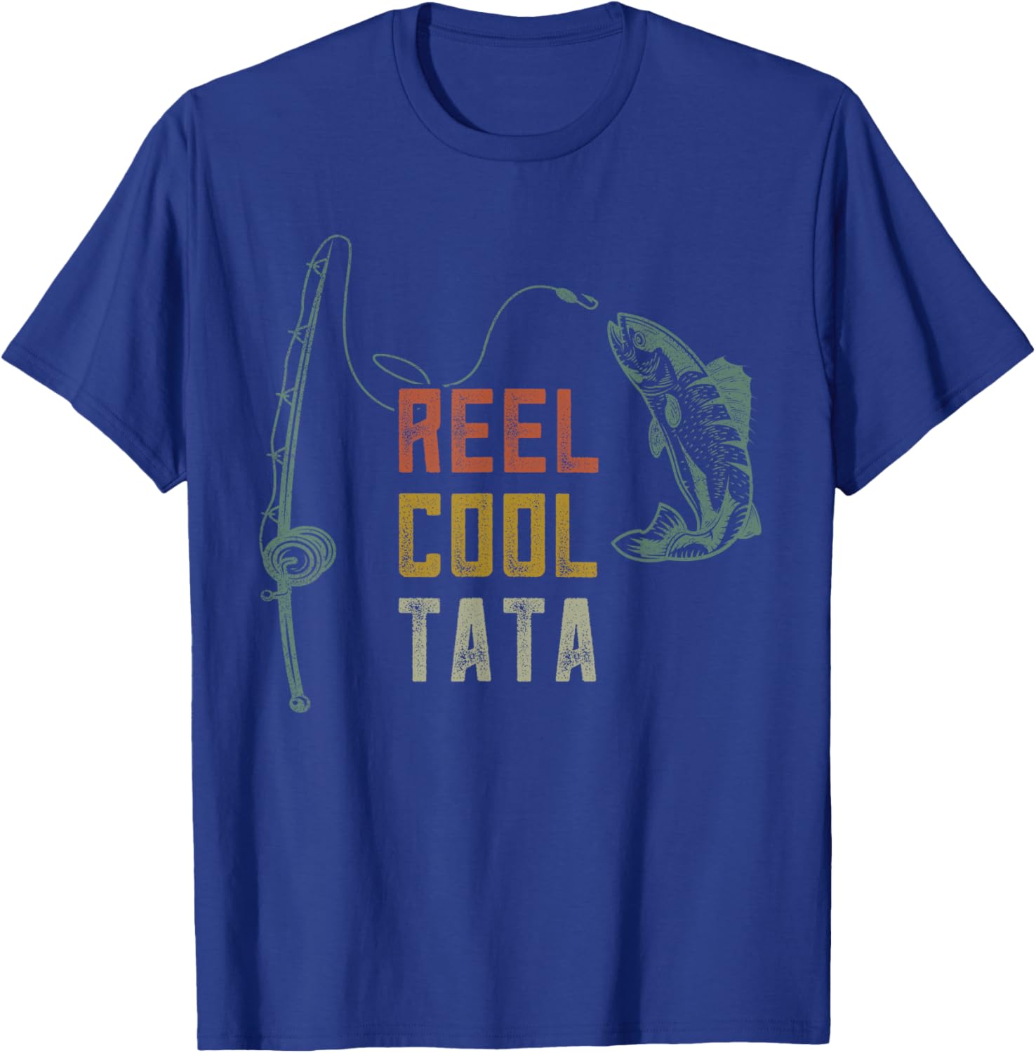 Reel Cool Tata Fishing Shirt, Fun Fathers Day Indian Grandpa T-Shirt - T-Shirt | Royal