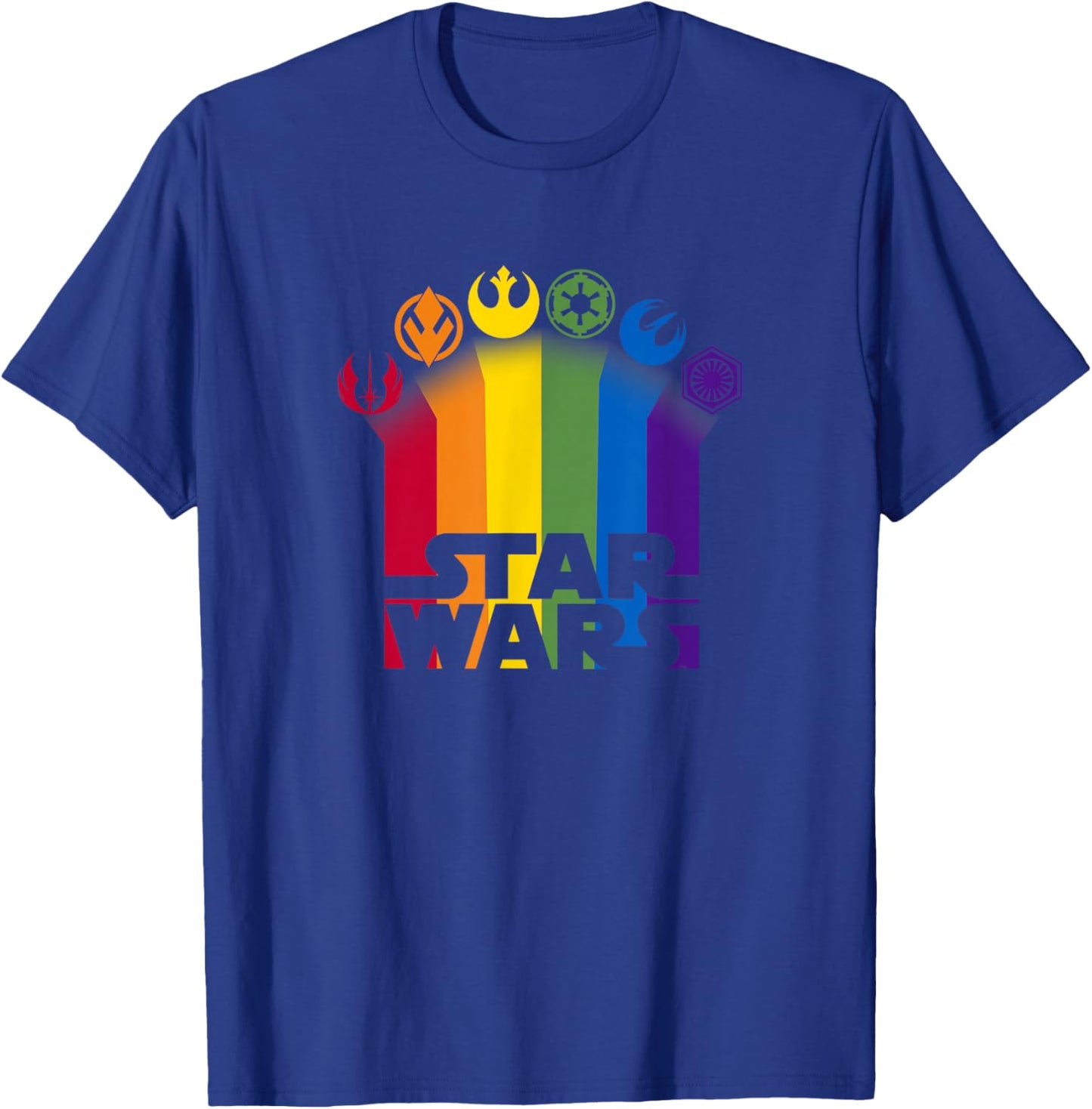 Star Wars Icon Trails Rainbow Logo T-Shirt - T-Shirt | Royal