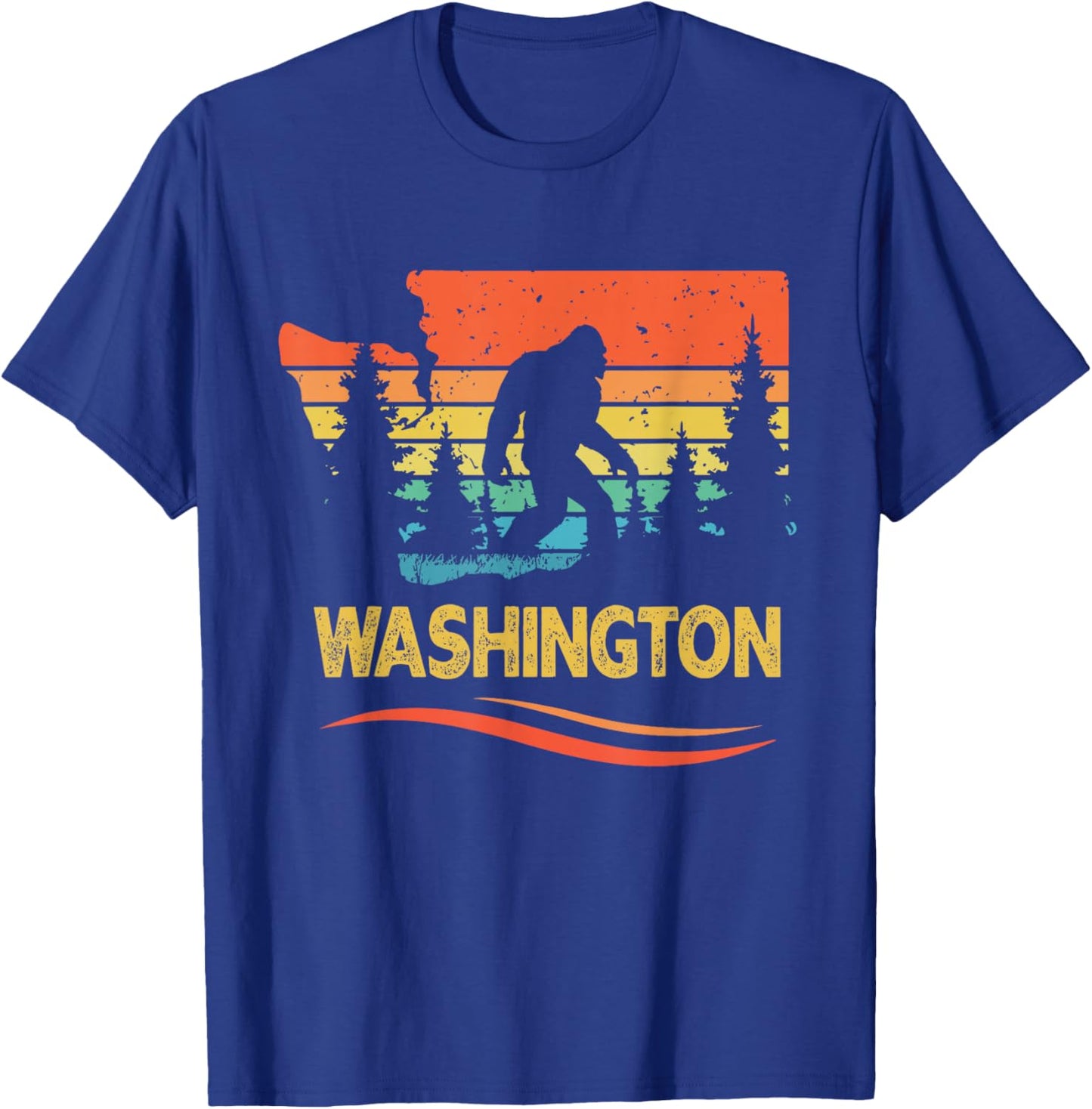 Washington with a Bigfoot or a Sasquatch T-Shirt - T-Shirt | Royal