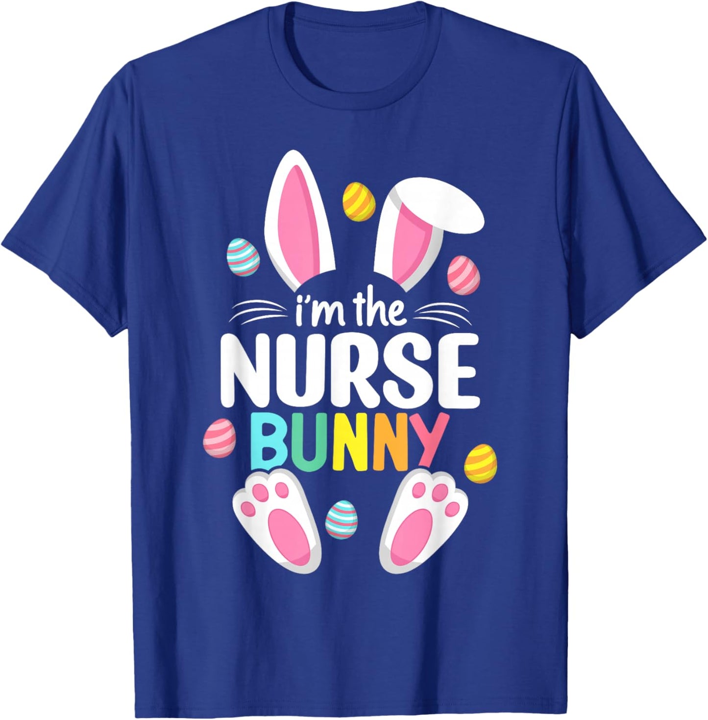 Easter Nurse Bunny Ears Nursing Easter Egg Stethoscope Women T-Shirt - T-Shirt | Royal