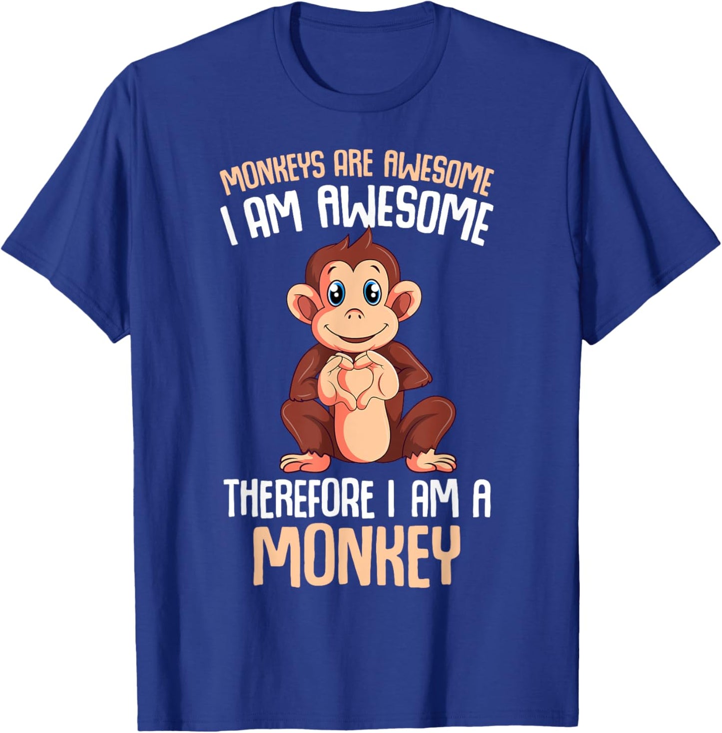 Monkeys Are Awesome Boys Kids Girls Monkey T-Shirt - T-Shirt | Royal