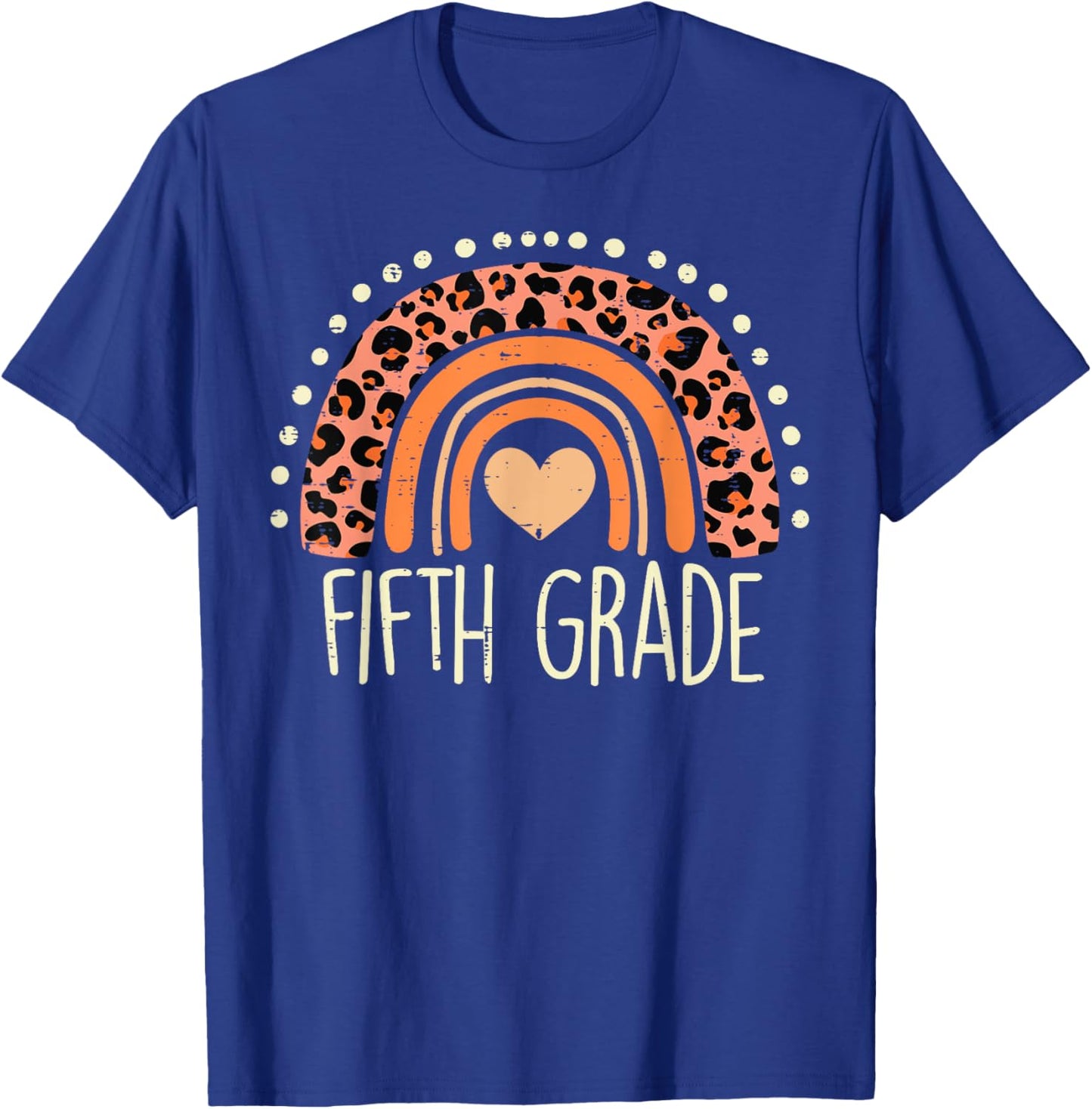 Fifth Grade 5th Rainbow First Day Of School Teacher Girls T-Shirt - T-Shirt | Royal