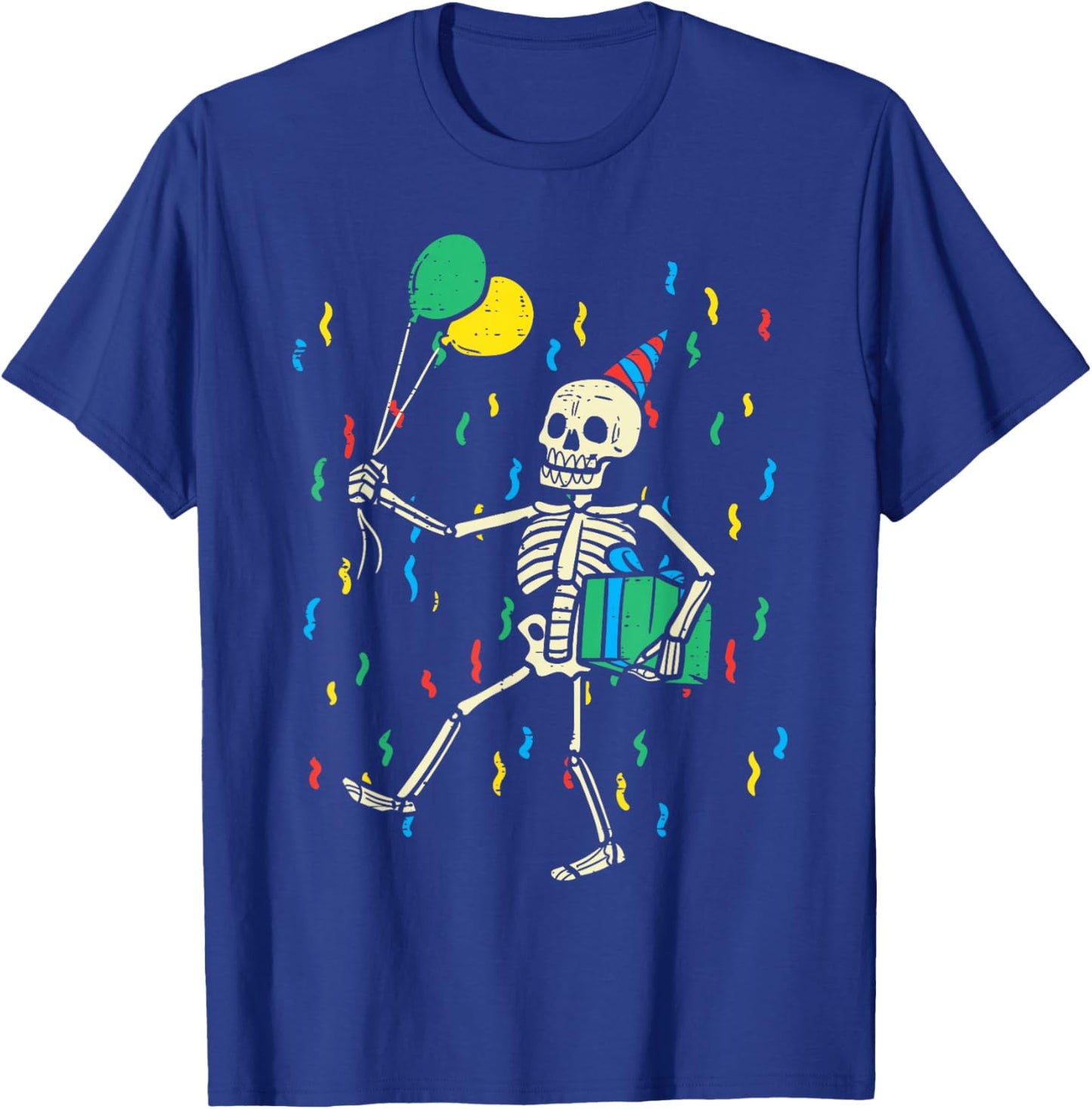 Skeleton Birthday Funny Happy Halloween Bday Boys Kids T-Shirt - T-Shirt | Royal