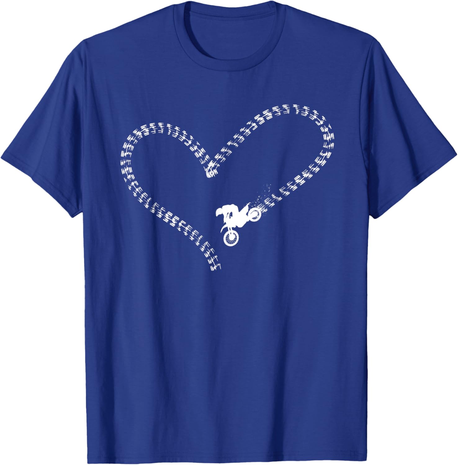 Dirt Bike Motorcross MX Rider Vintage Girl Heart T-Shirt - T-Shirt | Royal
