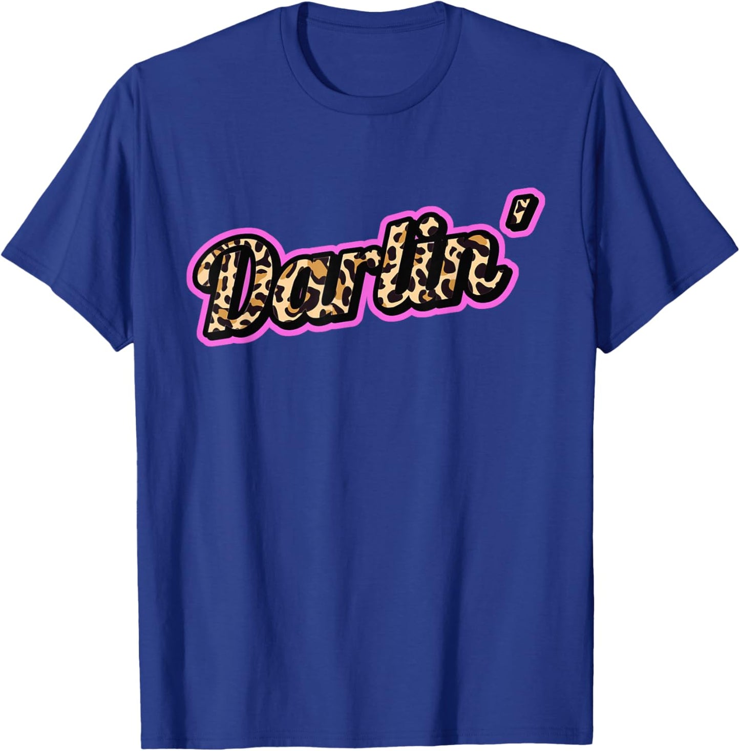 Darlin' Leopard Print Trendy Country Music T-Shirt - T-Shirt | Royal
