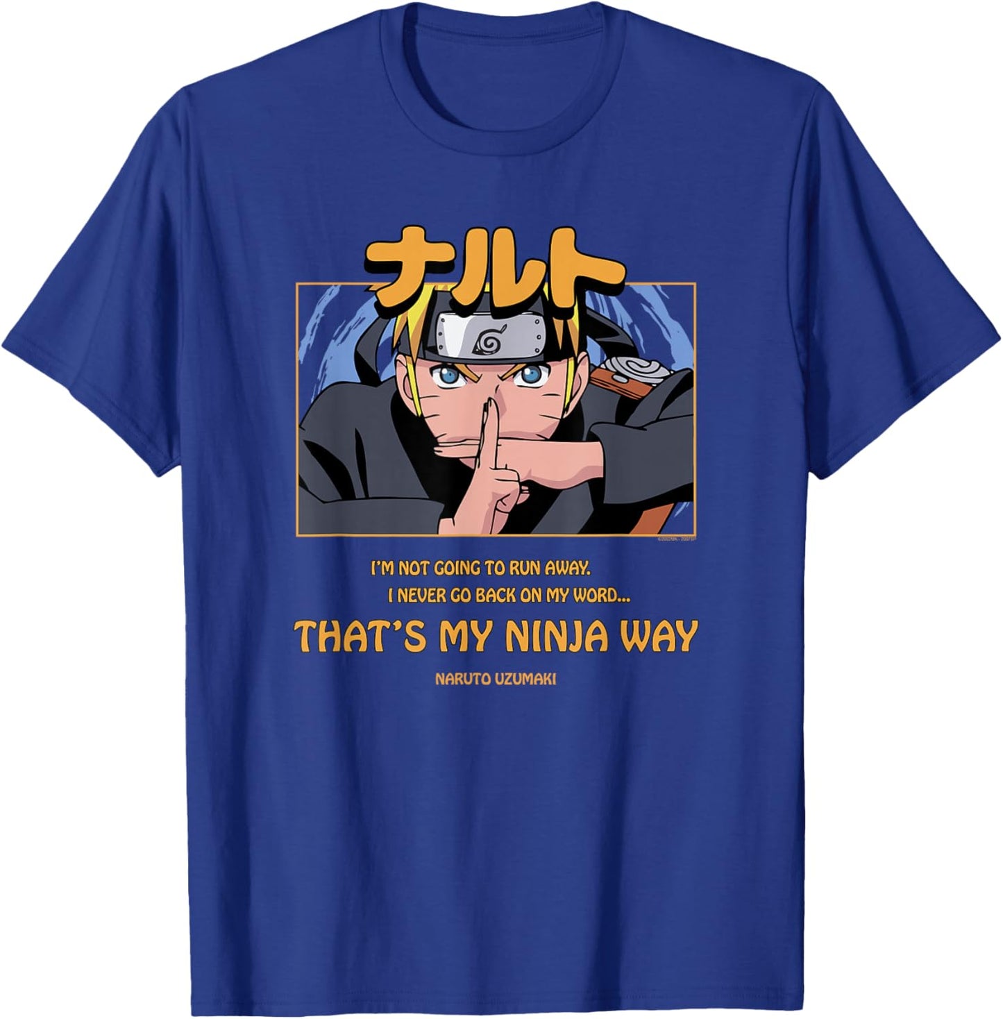 Naruto Shippuden Closed Caption Ninja Way Anime T-Shirt - T-Shirt | Royal