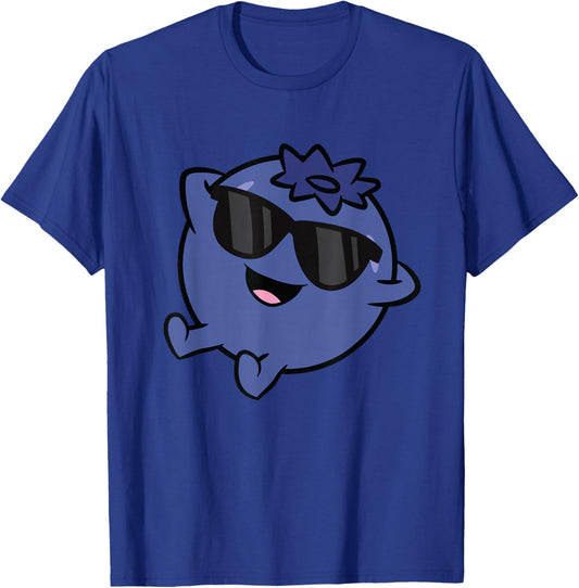 Cute Blueberry Fruit Relaxing Lazy Blueberry T-Shirt - T-Shirt | Royal