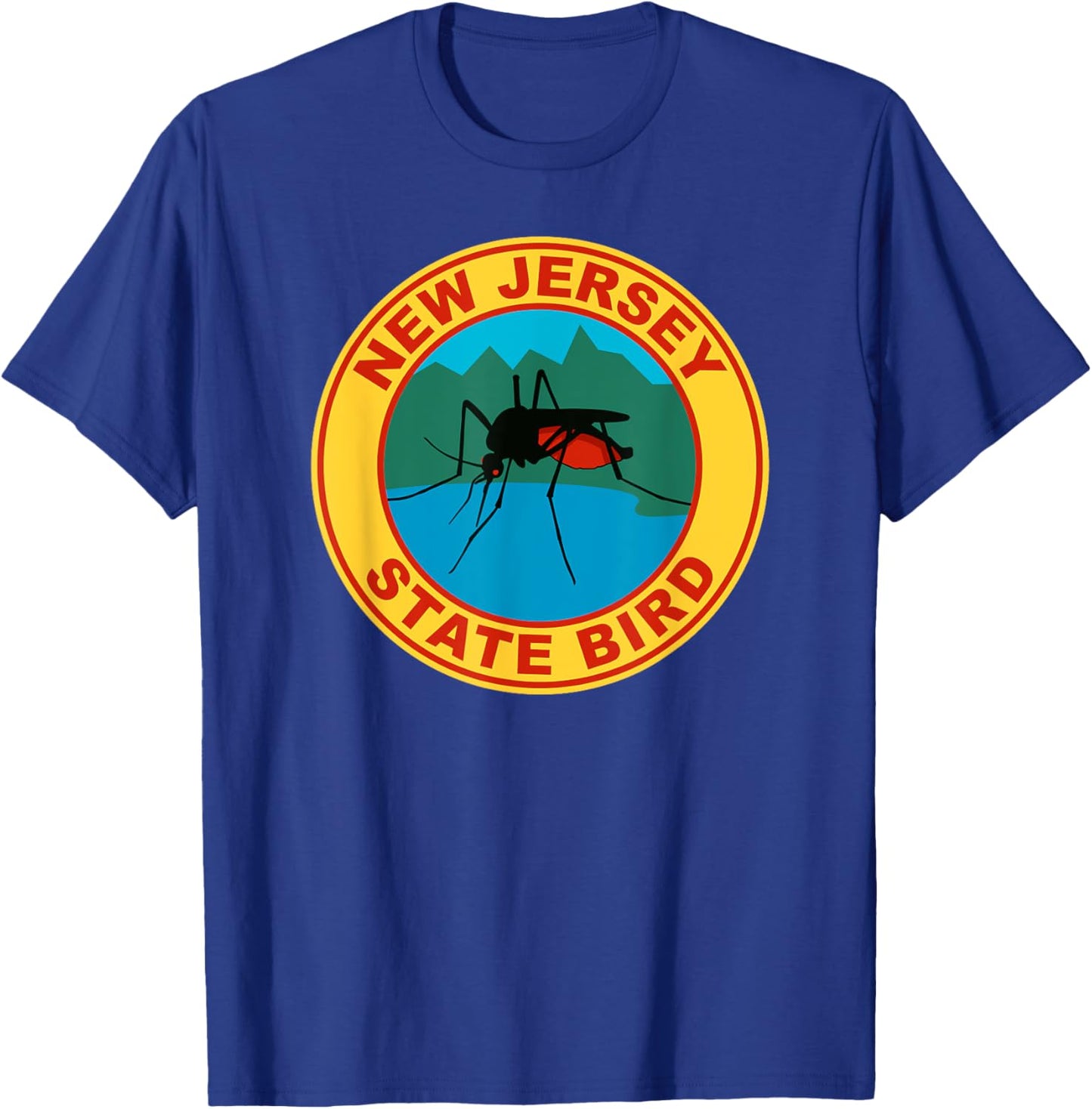 Funny New Jersey Mosquito State Bird T-Shirt - T-Shirt | Royal