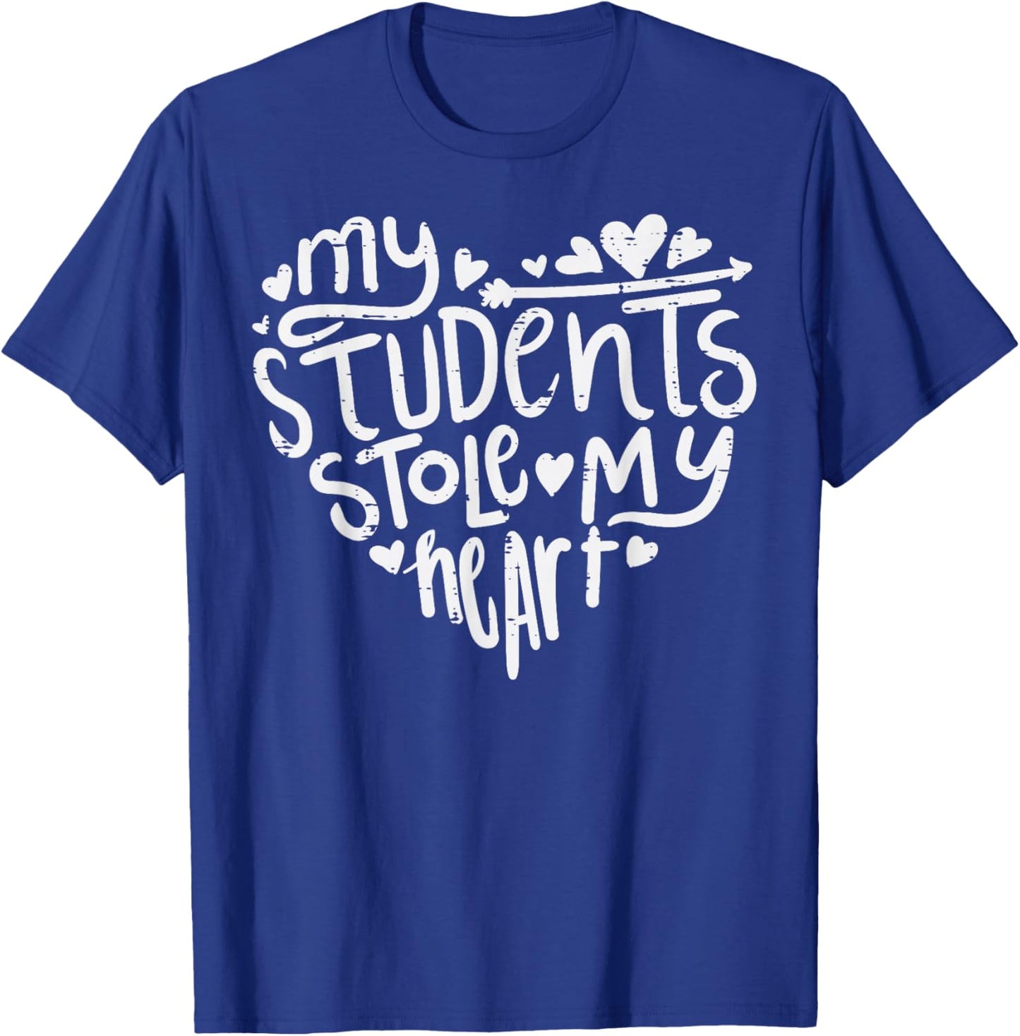 Students stole my heart teacher Valentine's Day T-Shirt - T-Shirt | Royal