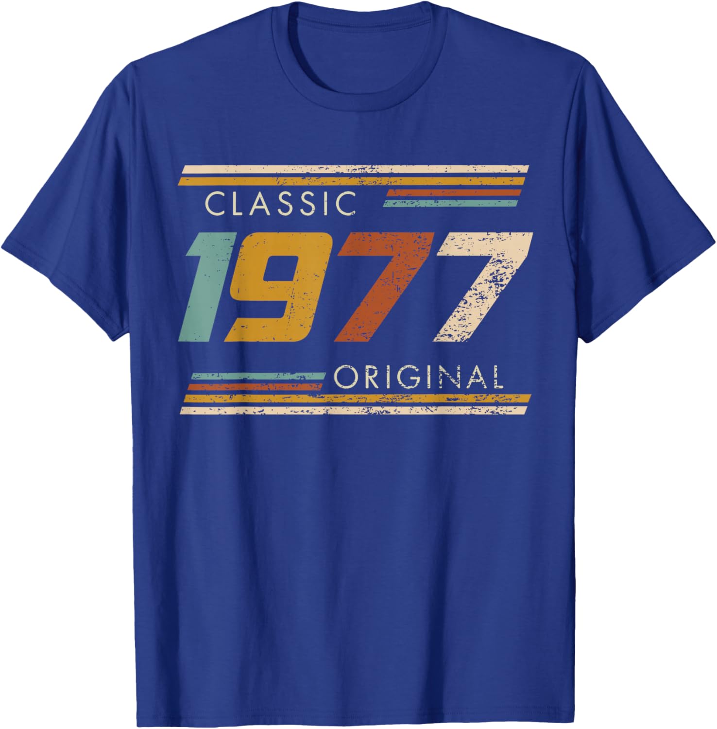 Classic 1977 Original Vintage Birthday Est 1977 Edition T-Shirt - T-Shirt | Royal