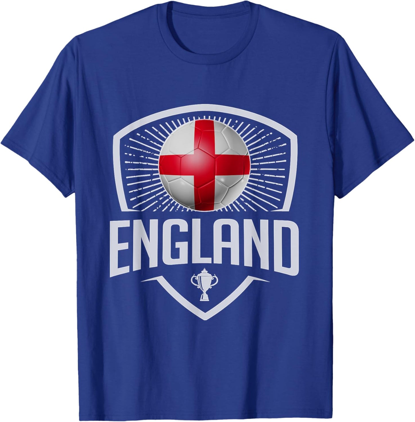England Soccer Support the Team Football Fan English Flag T-Shirt - T-Shirt | Royal