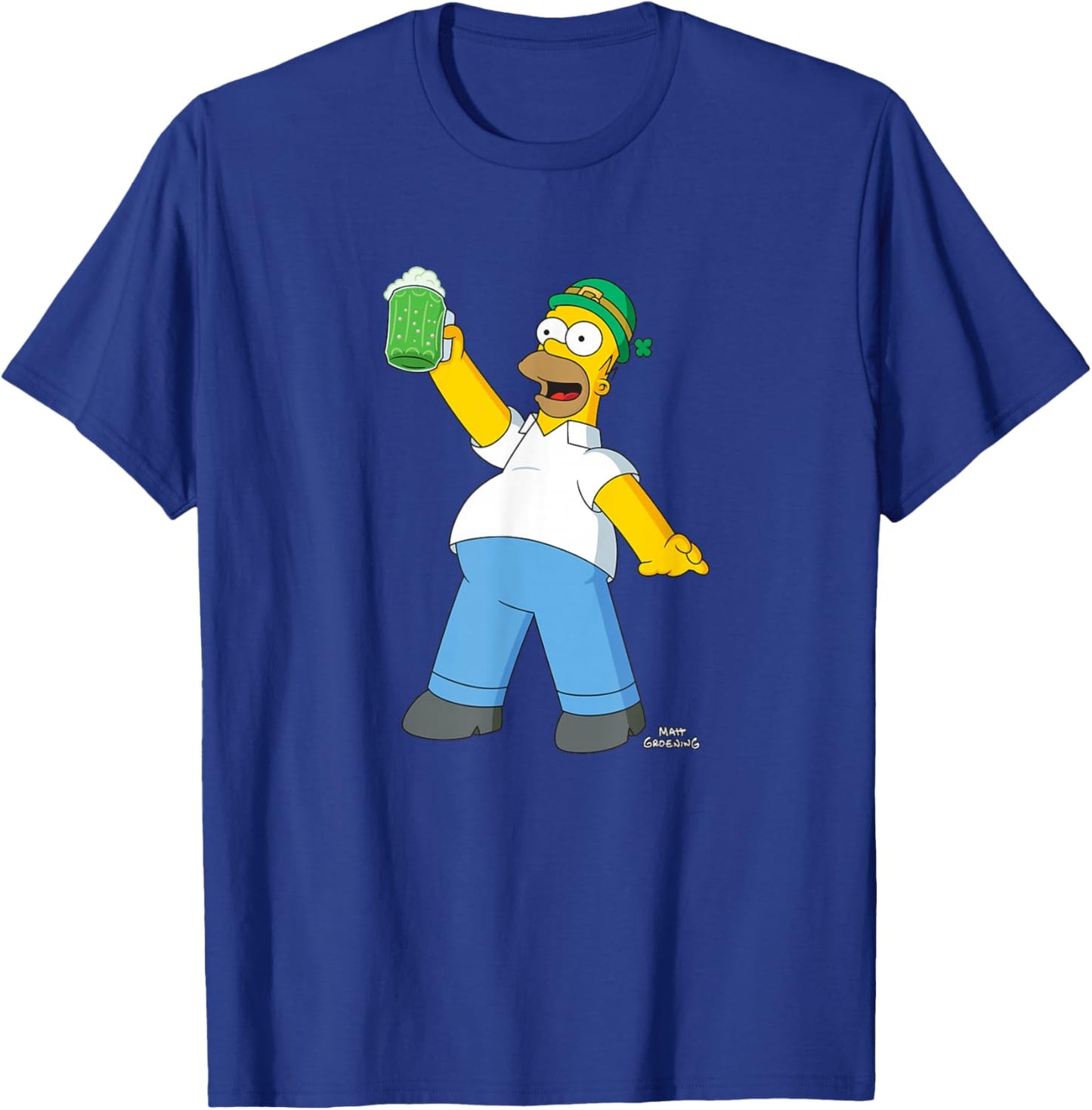 The Simpsons Homer Simpson Green Duff Beer St. Patrick's Day T-Shirt - T-Shirt | Royal