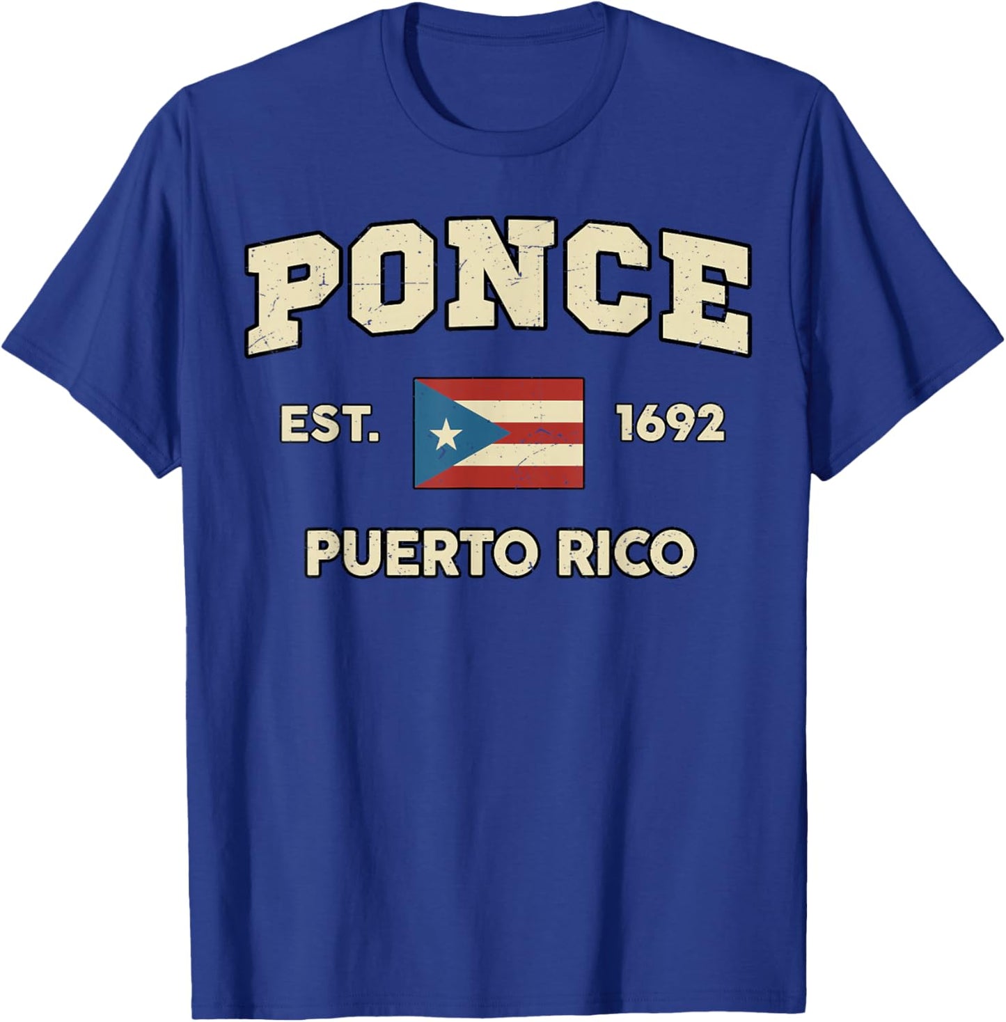 Ponce Puerto Rico Shirt Puerto Rican Flag Boricua Pride T-Shirt - T-Shirt | Royal
