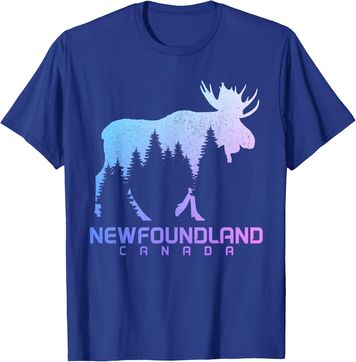Newfoundland Canada Vintage Moose Souvenir T-Shirt - T-Shirt | Royal