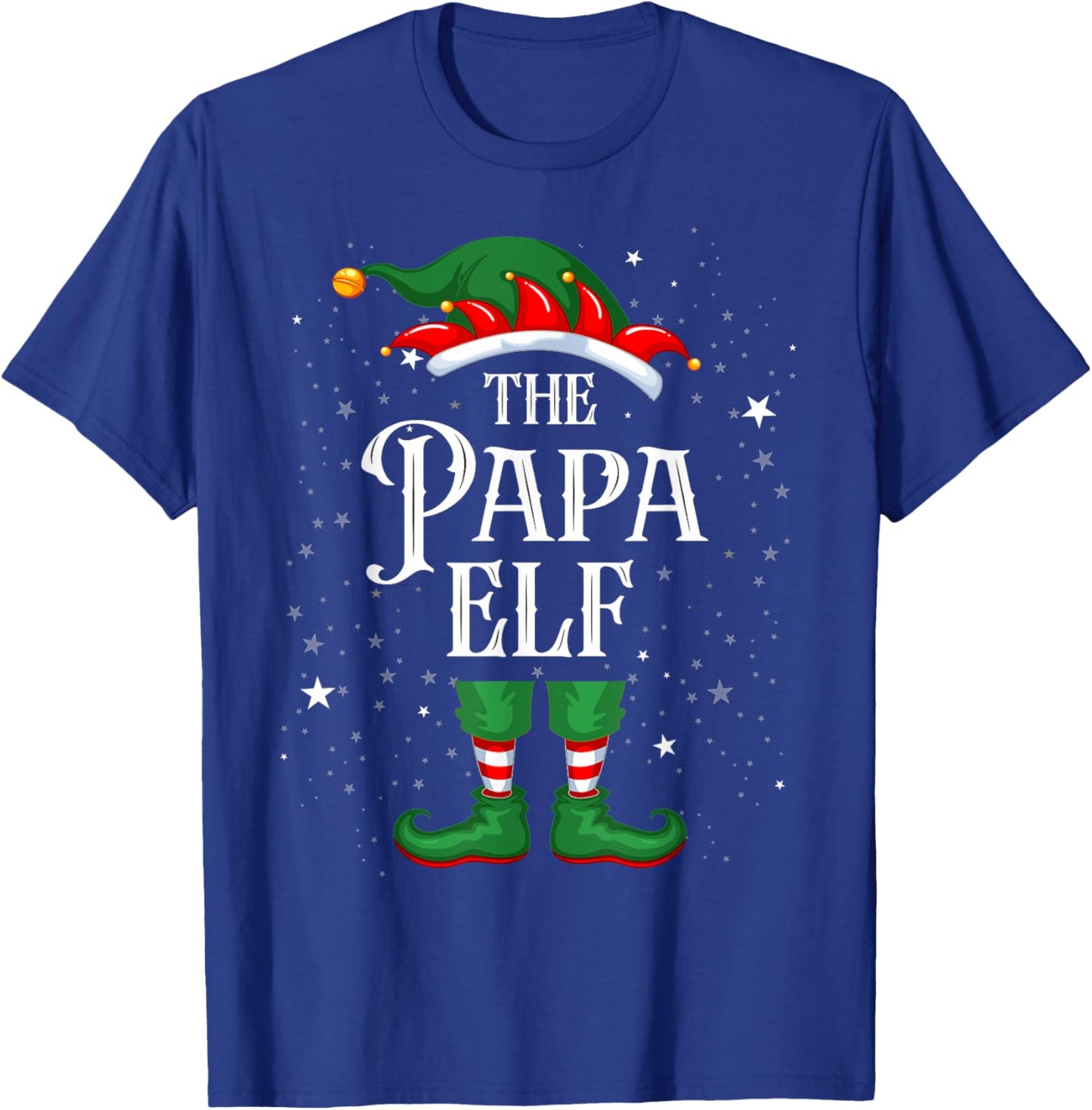 Christmas Elf Matching Family Group Funny The Papa Elf T-Shirt - T-Shirt | Royal