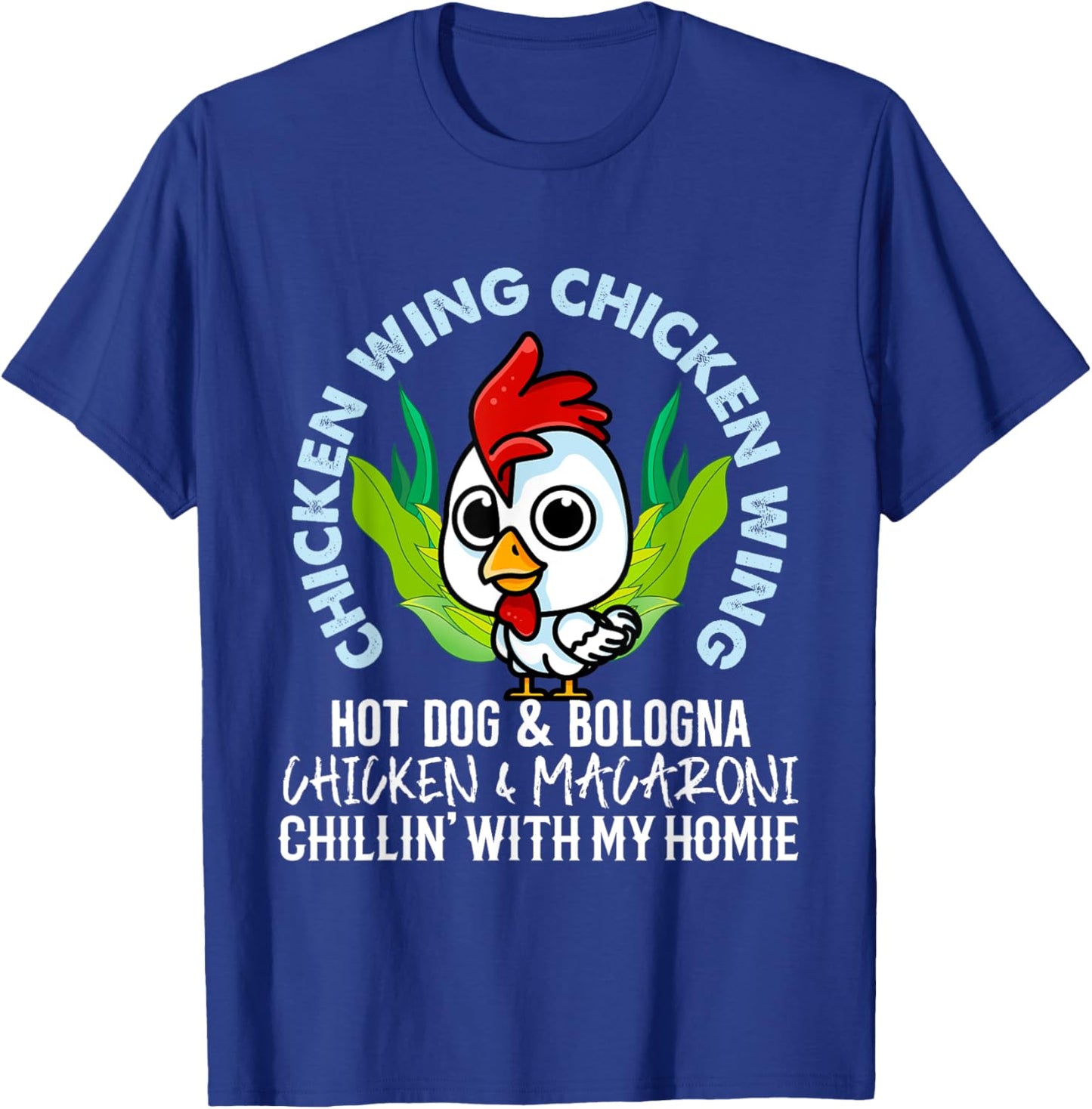 Chicken Wing Chicken Wing Hot Dog Bologna Macaroni Women Kids T-Shirt - T-Shirt | Royal