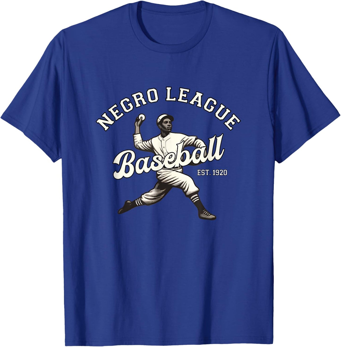Vintage Negro League Baseball Black History Month T-Shirt - T-Shirt | Royal