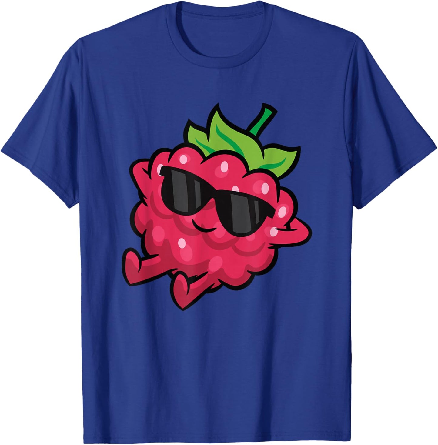 Cute Raspberry Fruit Relaxing Lazy Raspberry T-Shirt - T-Shirt | Royal