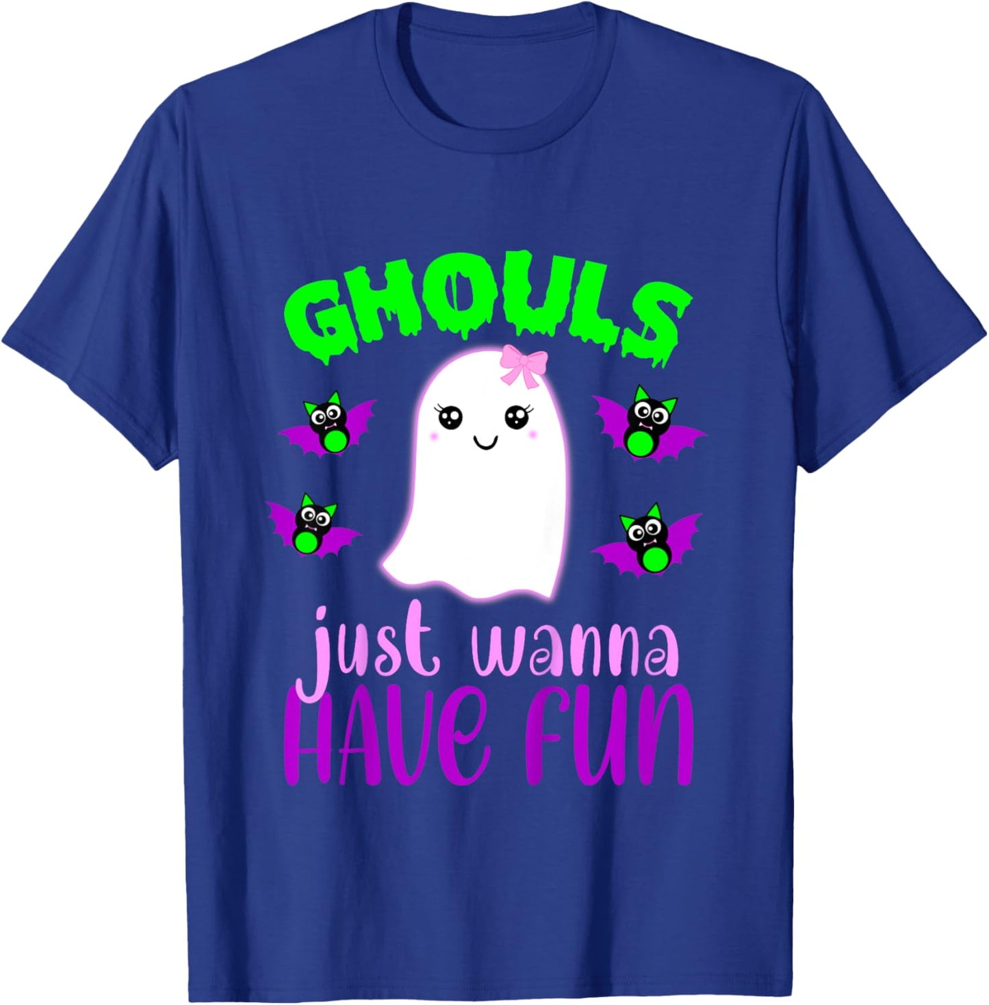 Kids GHOULS JUST WANNA HAVE FUN Funny Halloween Pun Ghost Costume T-Shirt - T-Shirt | Royal