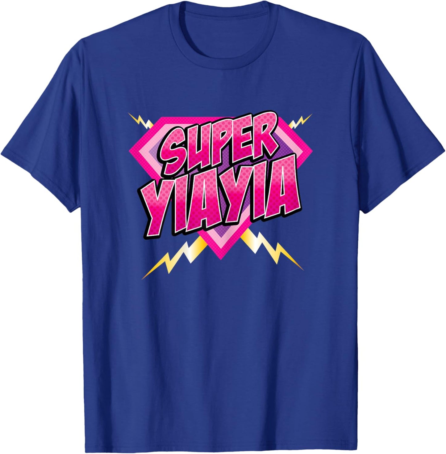 Super Yiayia Superhero Greek Grandmother Comic Book Women T-Shirt - T-Shirt | Royal