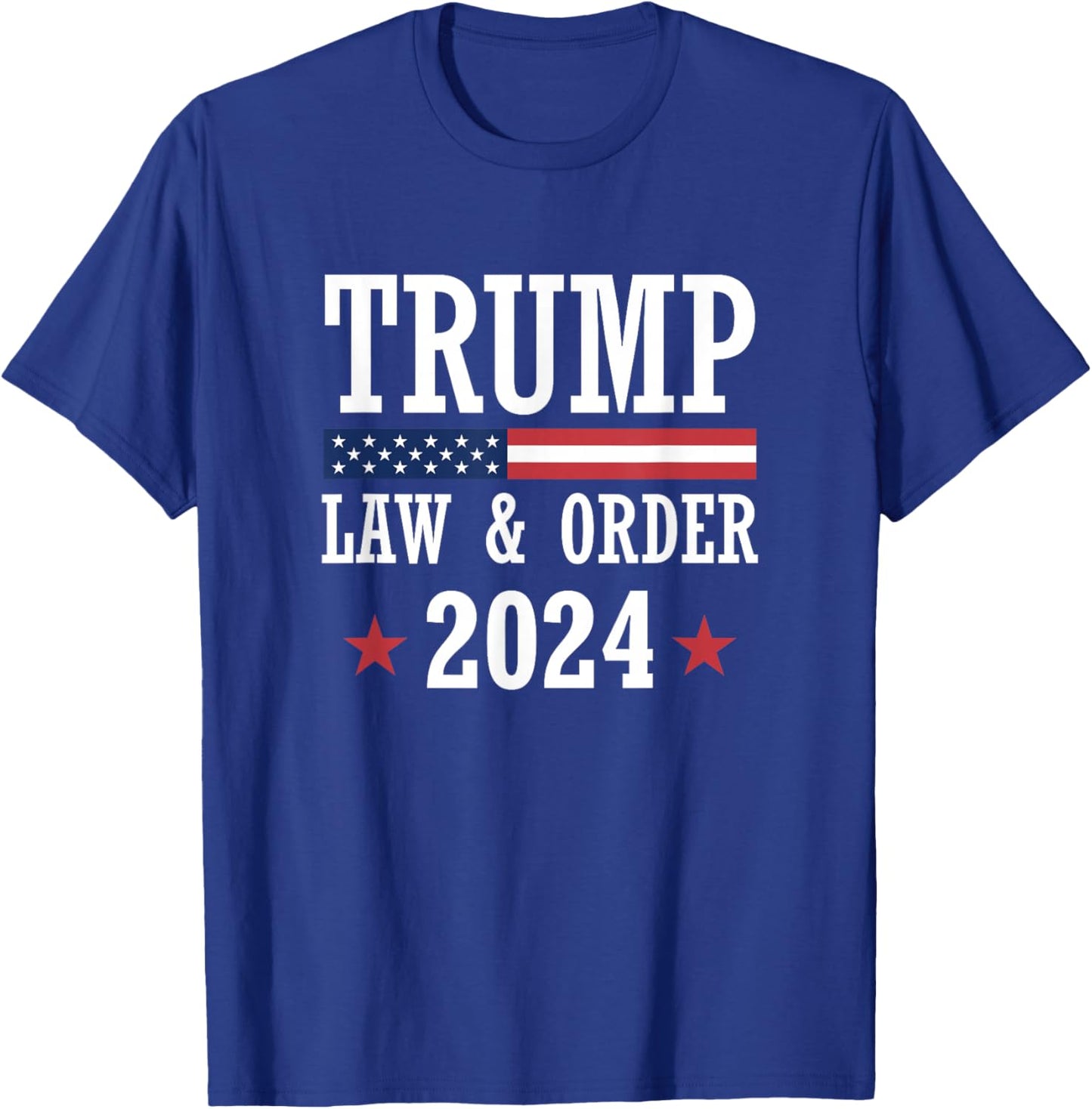 Law & Order Cops For Trump 2024 Police Thin Blue Line T-Shirt - T-Shirt | Royal