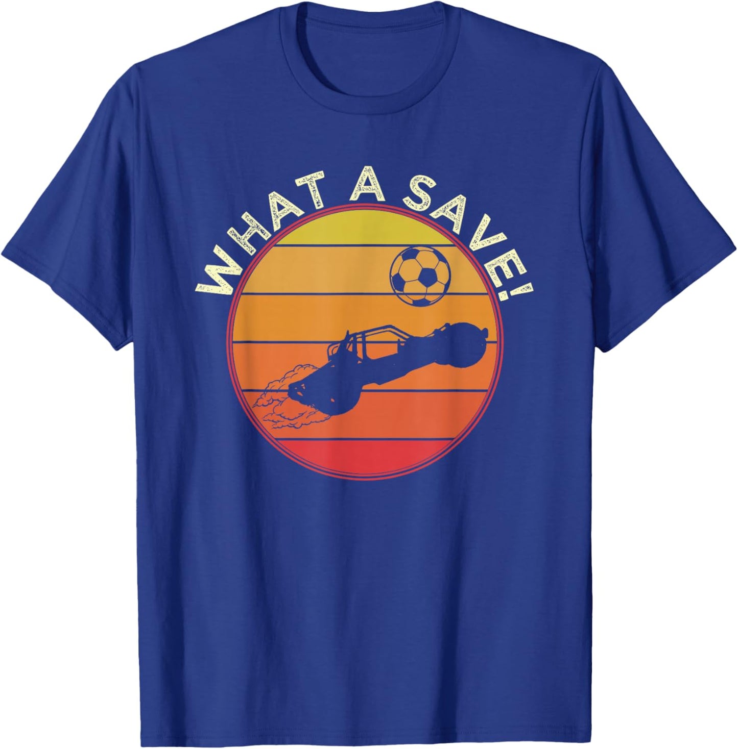 What a Rescue Vintage Retro Rocket Soccer Car League T-Shirt - T-Shirt | Royal
