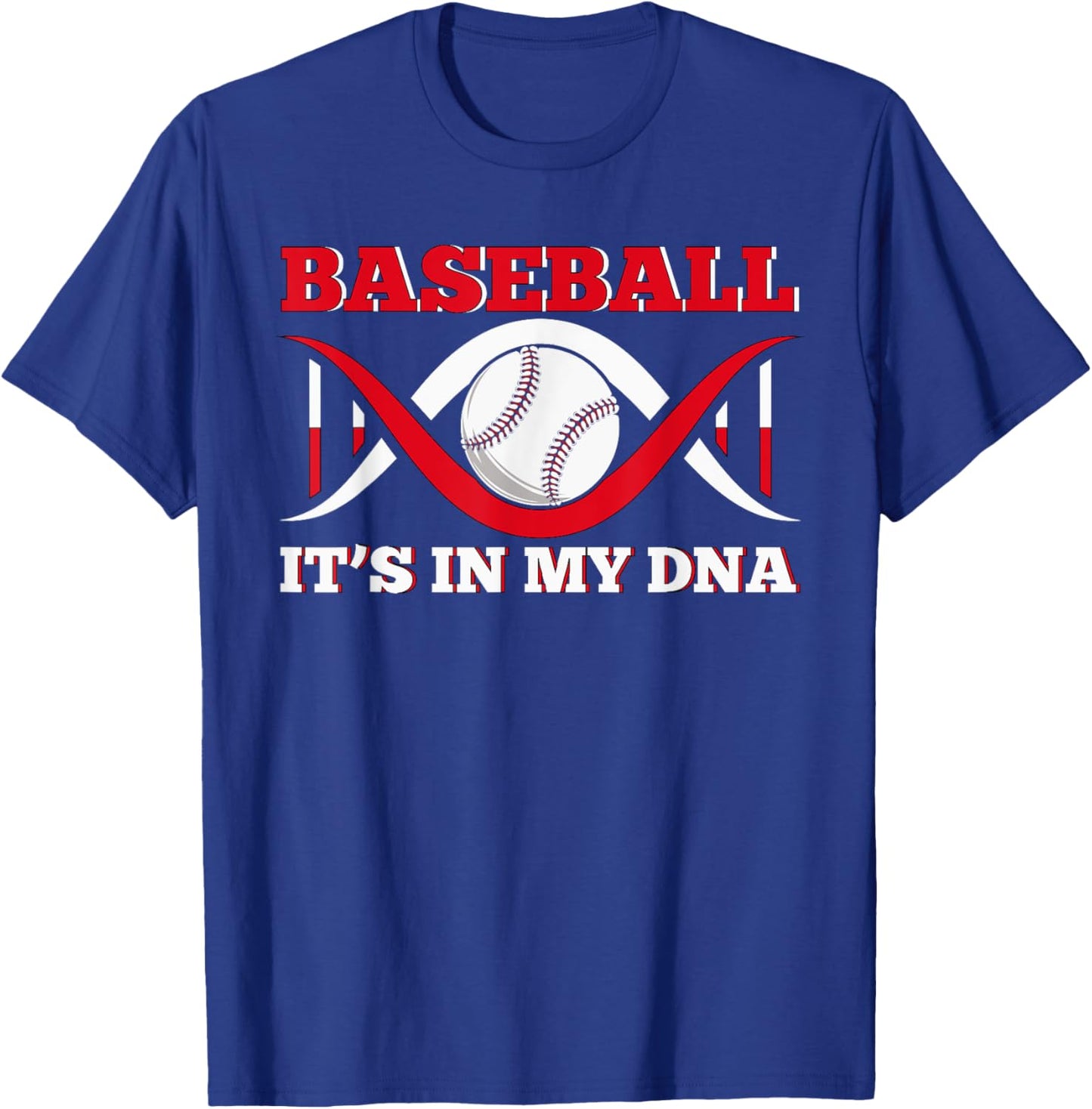 Baseball - Its in my DNA Baseball Love Baseball Player T-Shirt - T-Shirt | Royal