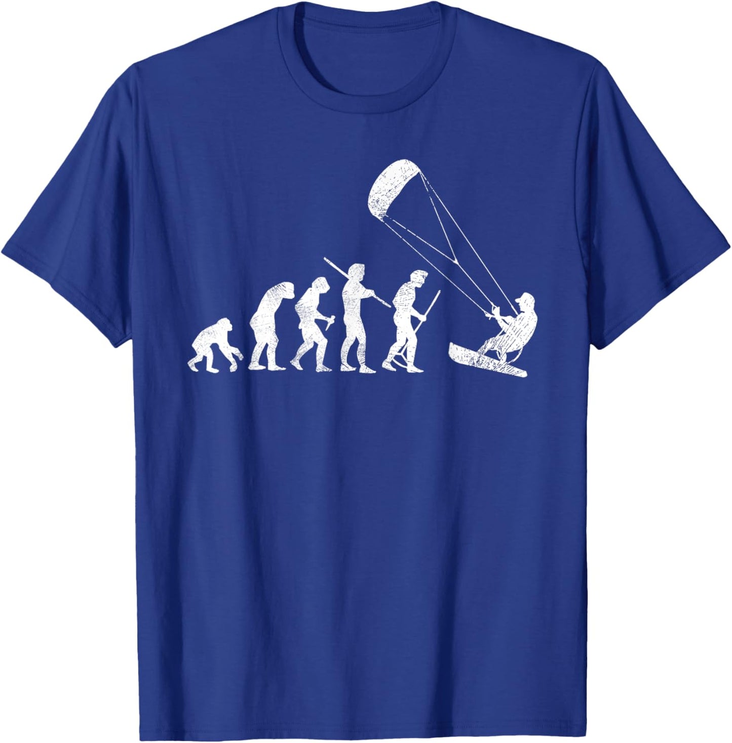 Kitesurf Evolution Funny Kitesurfing Kiteboarding Lover Gift T-Shirt - T-Shirt | Royal
