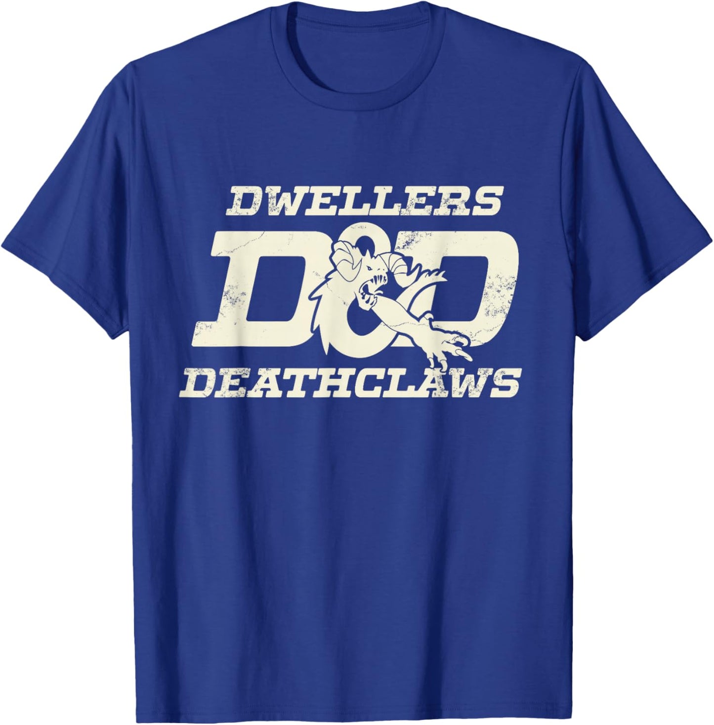 Retro Dwellers and Deathclaws T-Shirt - T-Shirt | Royal