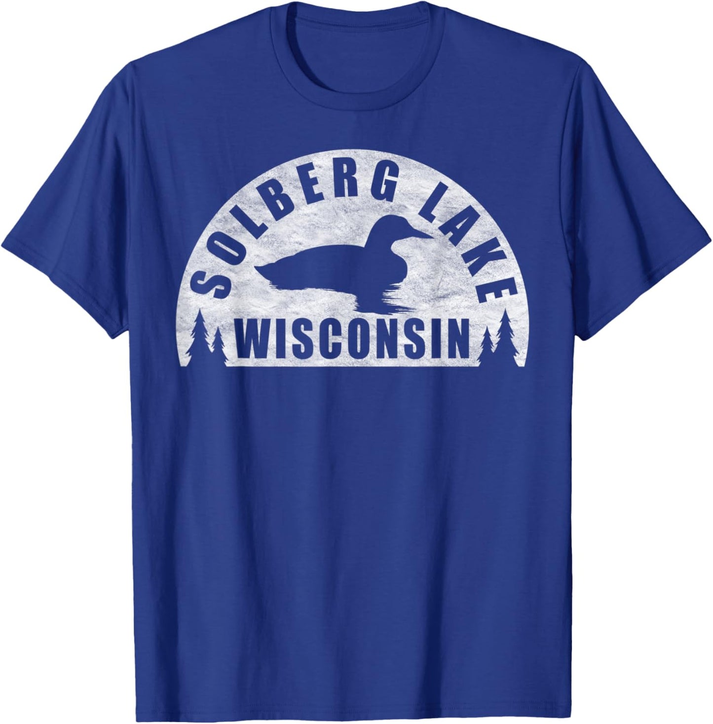 Solberg Lake Northern Wisconsin Loon T-Shirt - T-Shirt | Royal