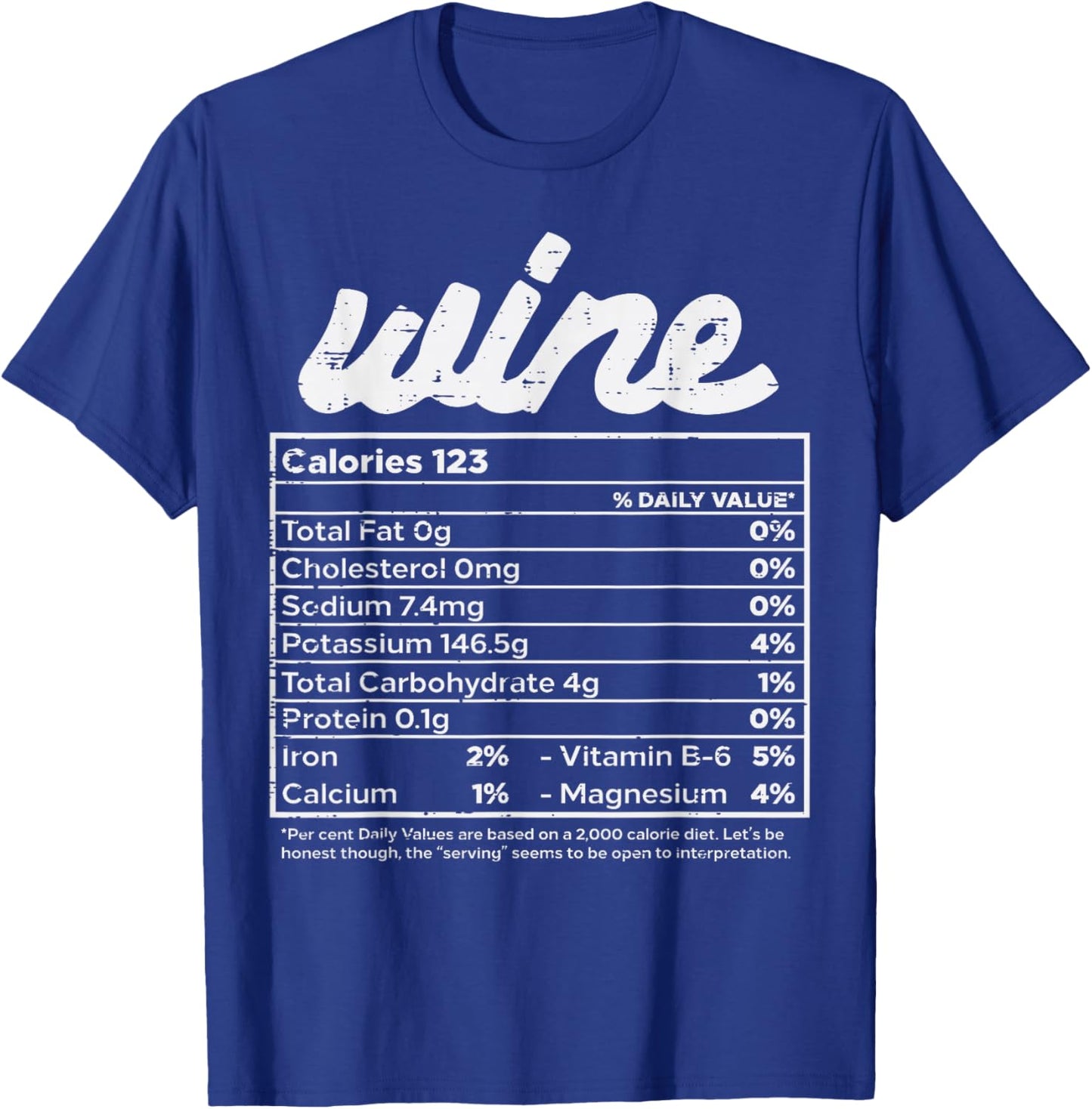Wine Nutrition Facts Matching Family Thanksgiving Women T-Shirt - T-Shirt | Royal
