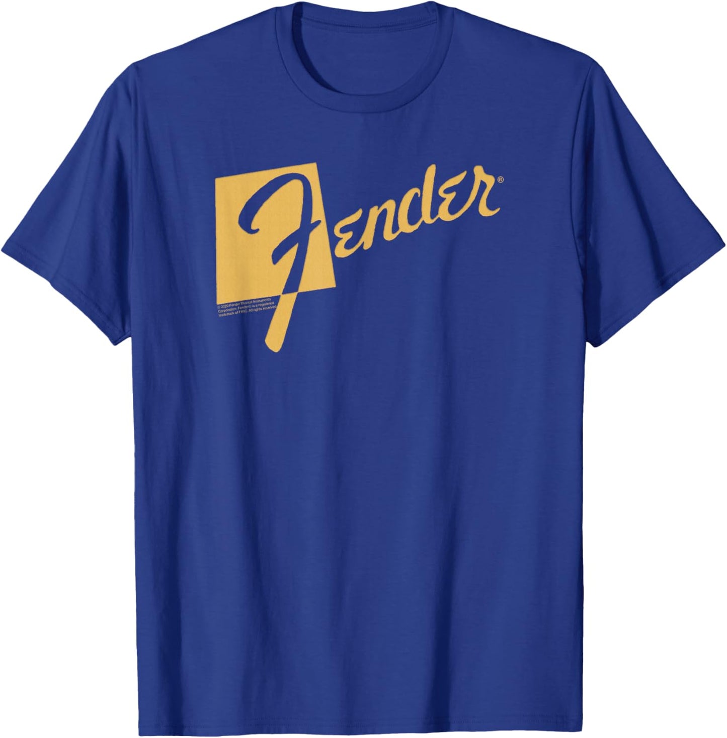 Fender Retro Text Logo T-Shirt - T-Shirt | Royal