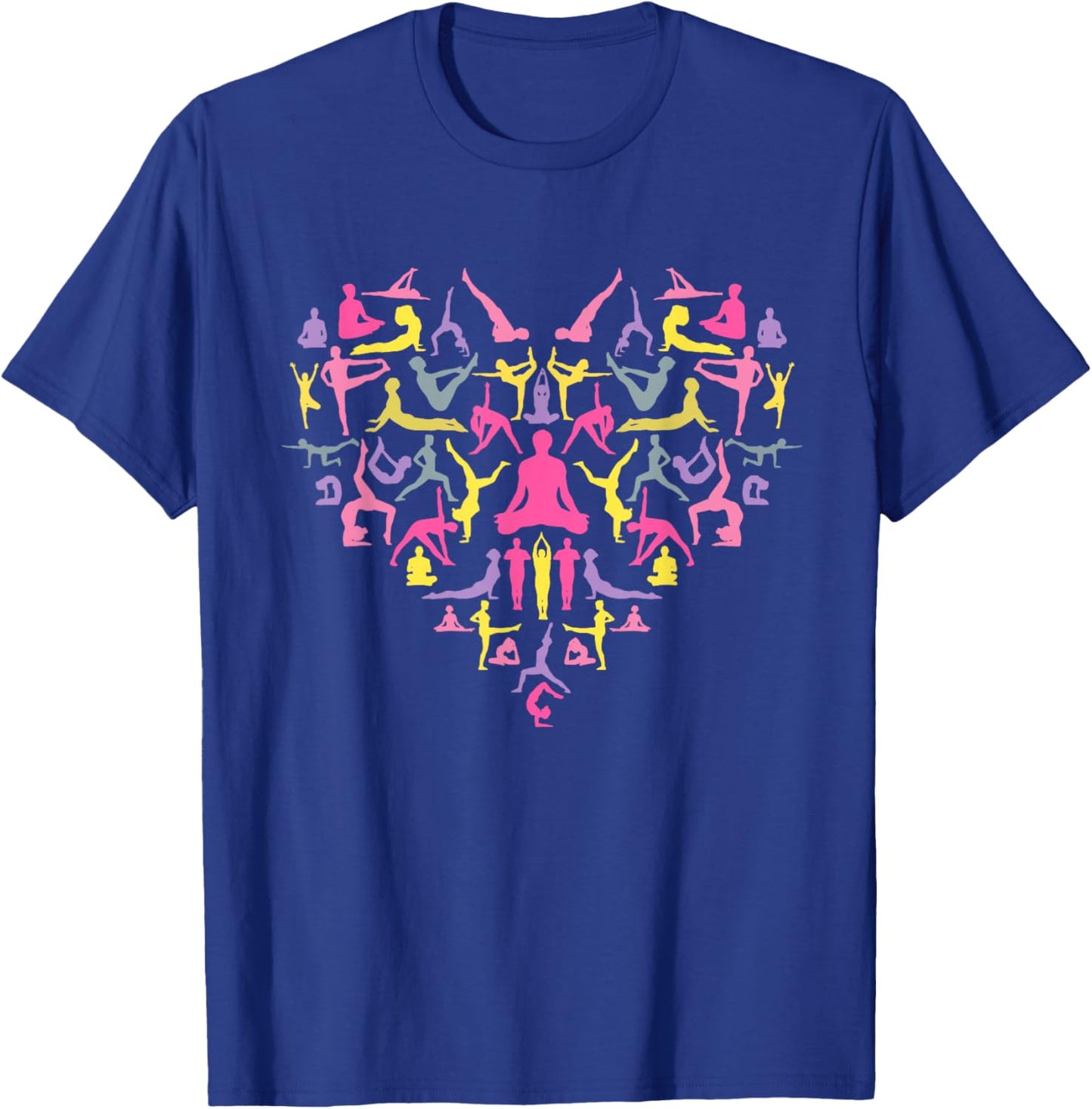 Yoga Heart Valentine's Day Spiritual Zen Pose Yoga Master T-Shirt - T-Shirt | Royal