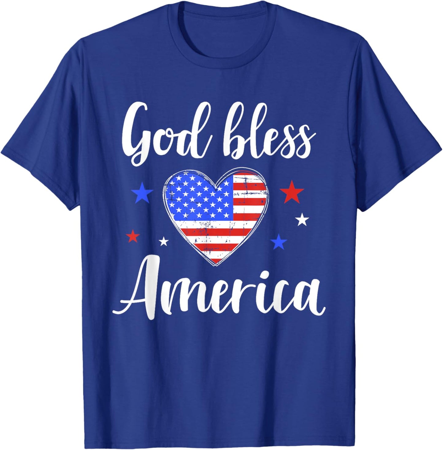 God bless america for patriotic Independence day 4th of July T-Shirt - T-Shirt | Royal
