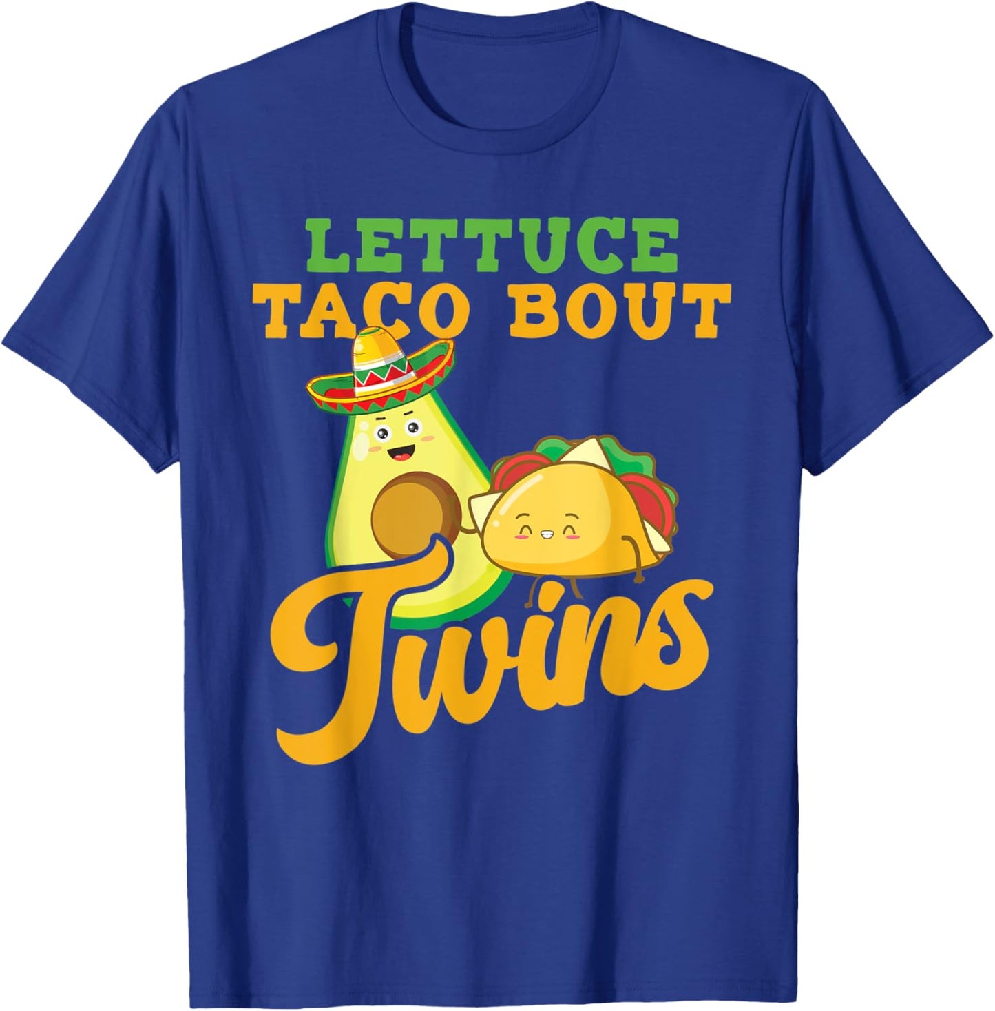Baby Announcement - Lettuce Taco Bout A Twins T-Shirt - T-Shirt | Royal