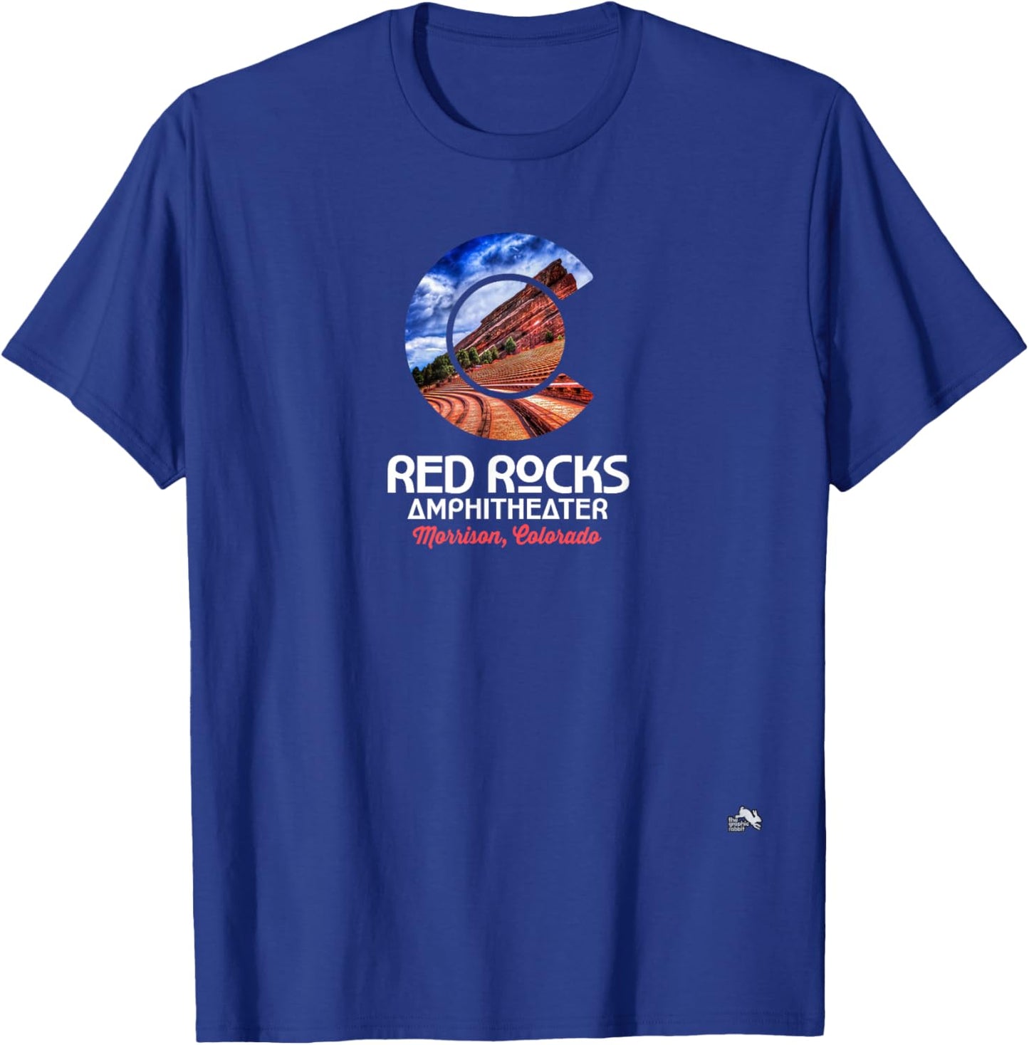 Red Rocks Amphitheater - Colorado State Flag - Morrison T-Shirt - T-Shirt | Royal