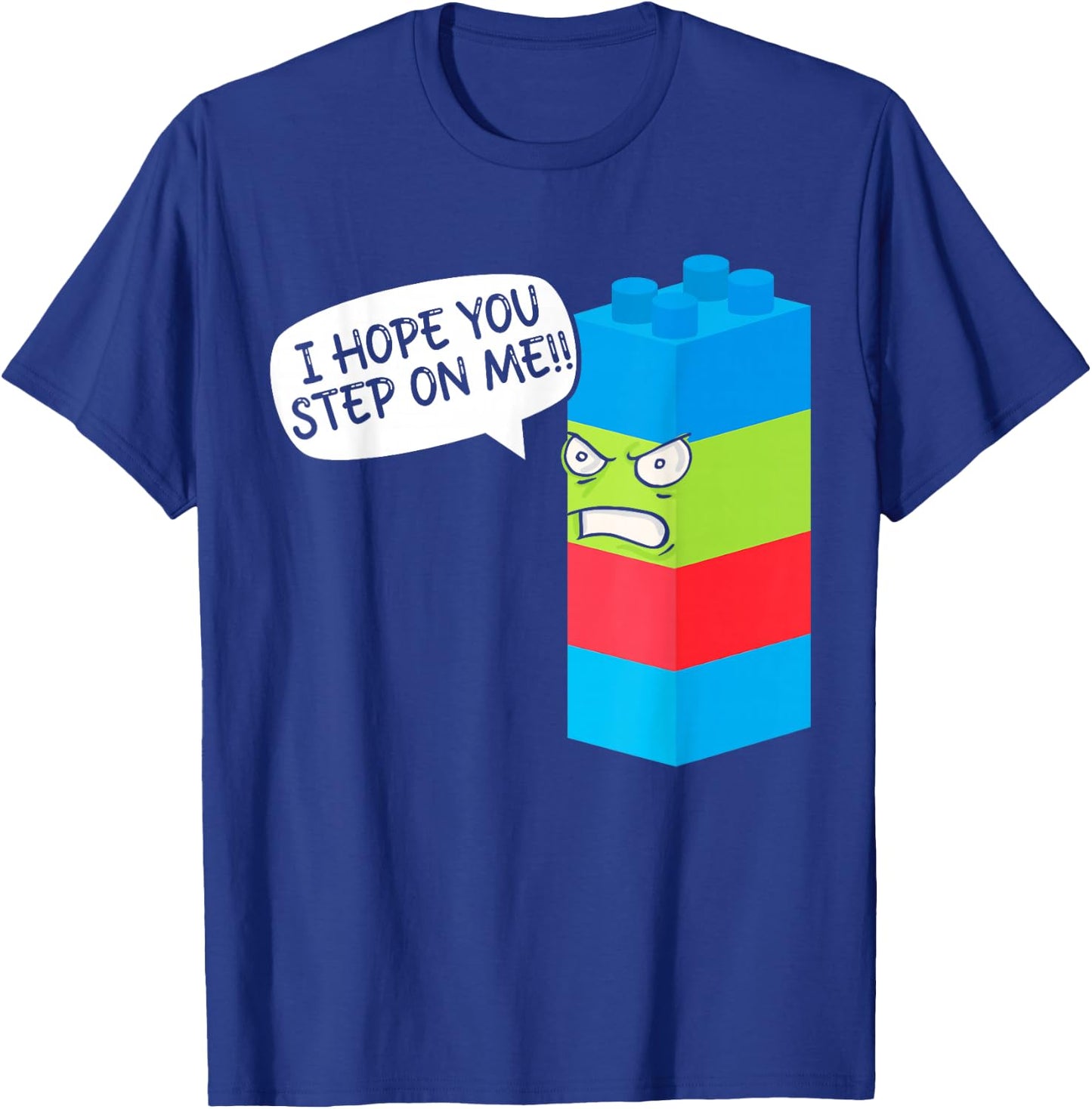 Master Builder Bricks Blocks Play Toys T-Shirt - T-Shirt | Royal